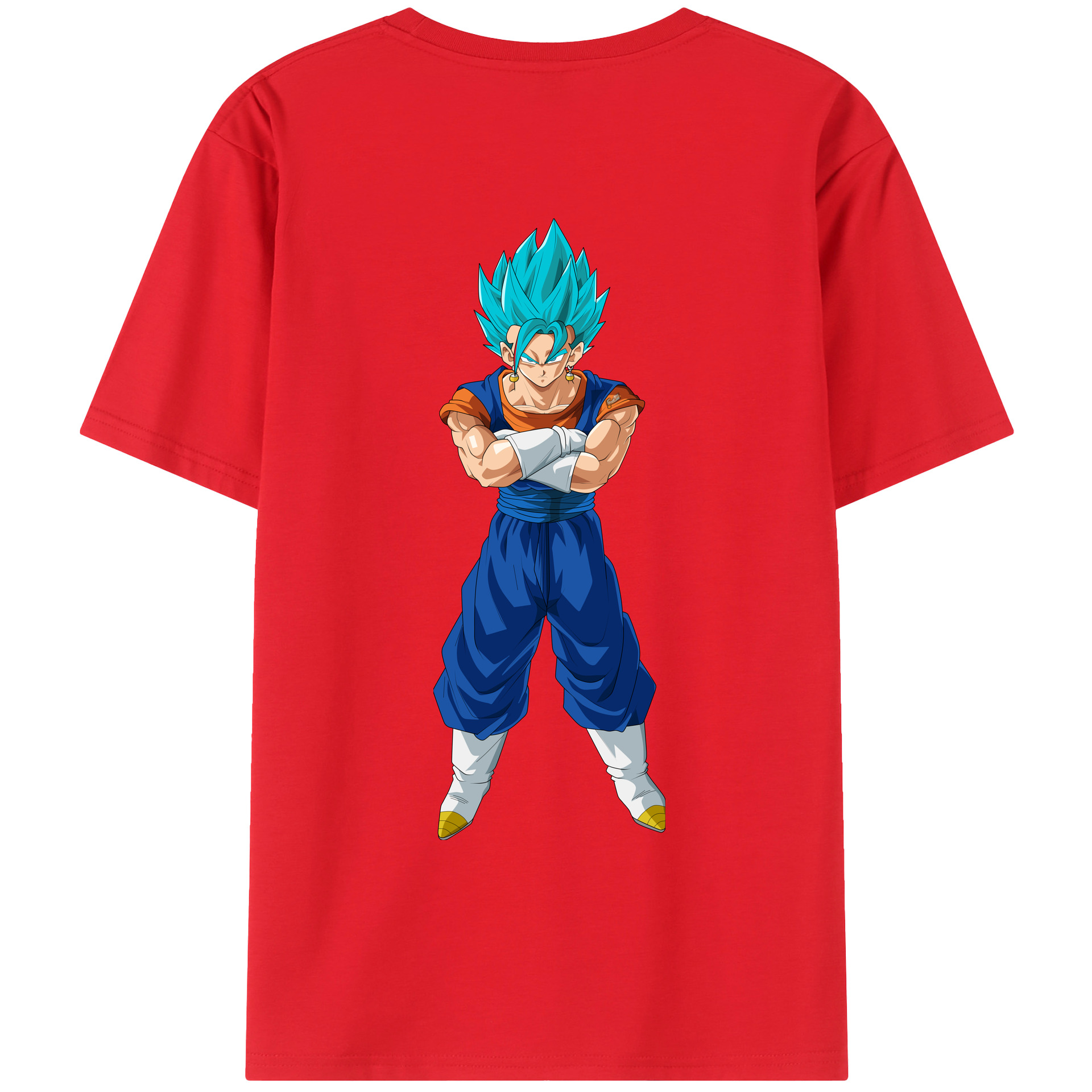 （画像用） ドラゴンボール ベジット DRAGON BALL Vegetto 綿100％ メンズ半袖Tシャツ（バックプリント） 通気性