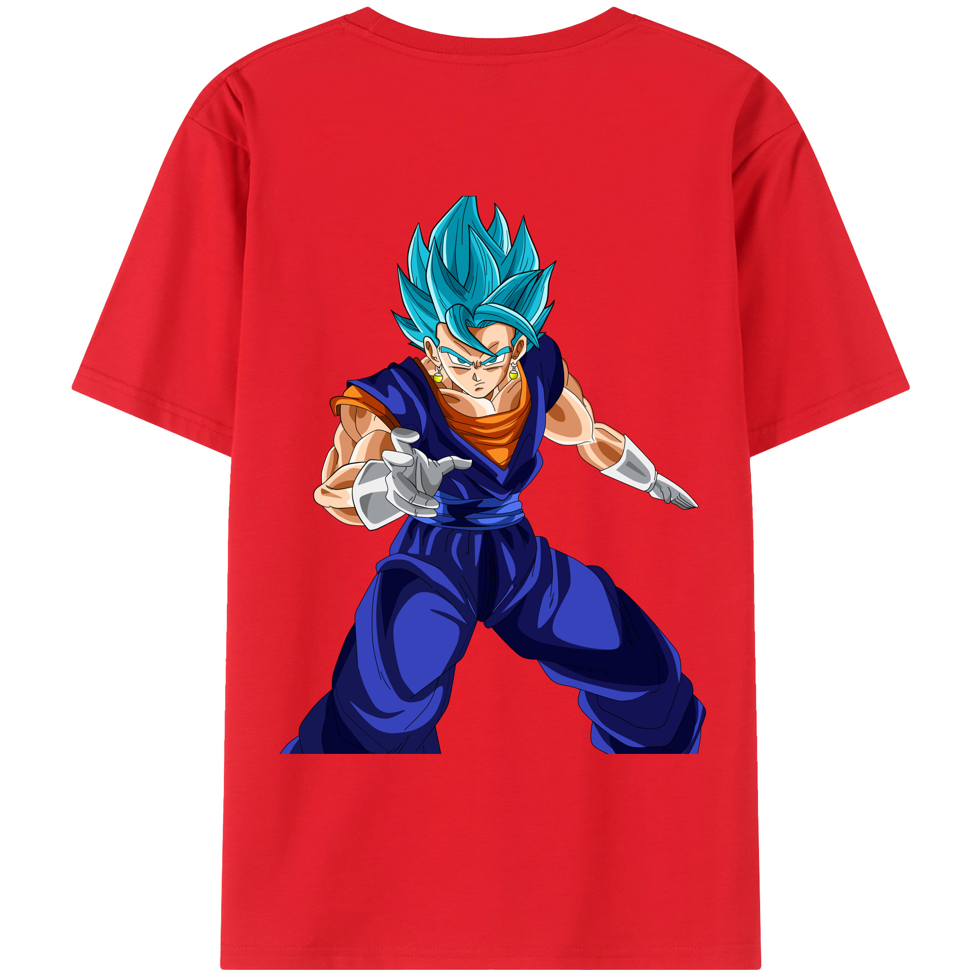 （画像用） ドラゴンボール ベジット DRAGON BALL Vegetto 綿100％ メンズ半袖Tシャツ（バックプリント） 通気性