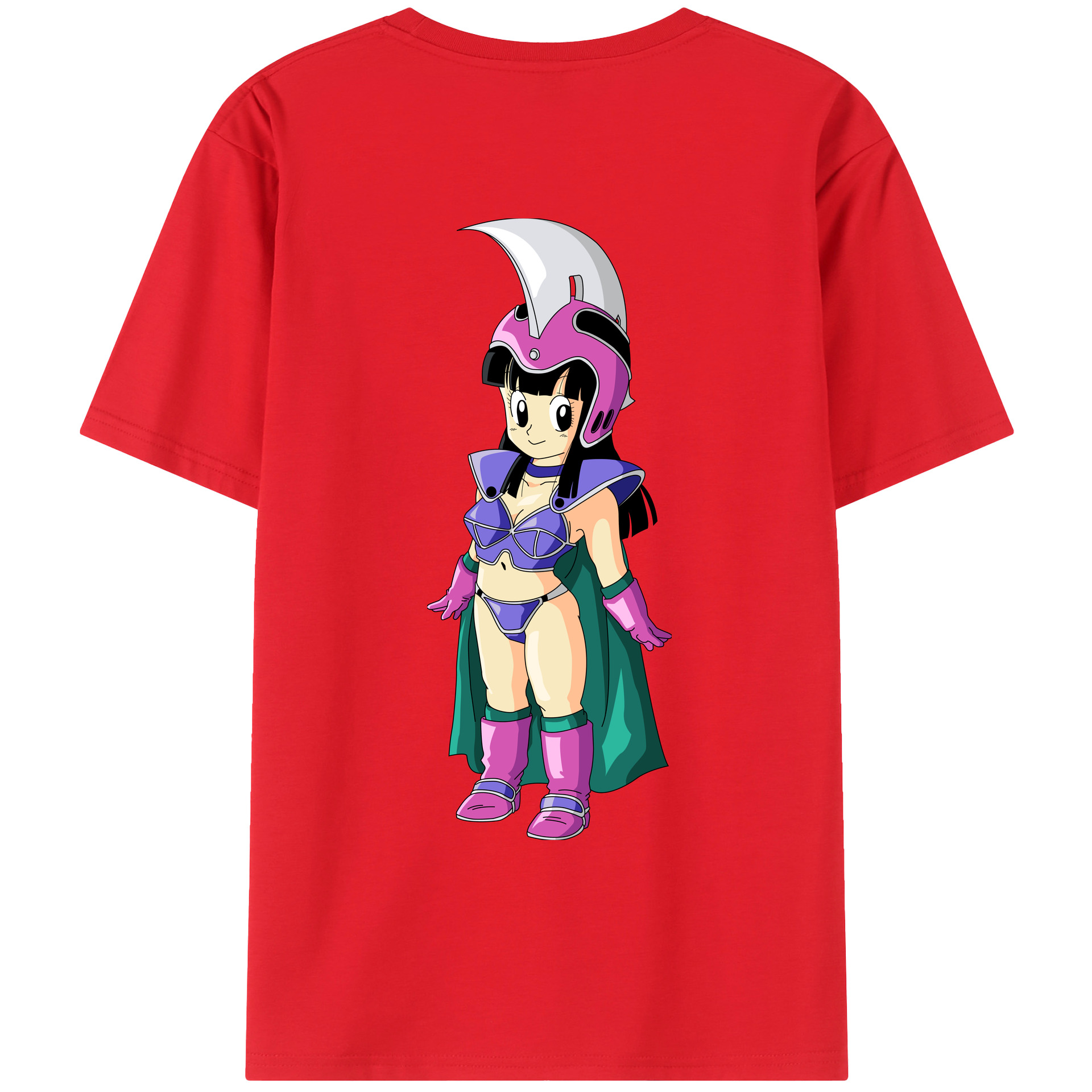 （画像用） ドラゴンボール チチ DRAGON BALL Chichi 綿100％ メンズ半袖Tシャツ（バックプリント） 通気性