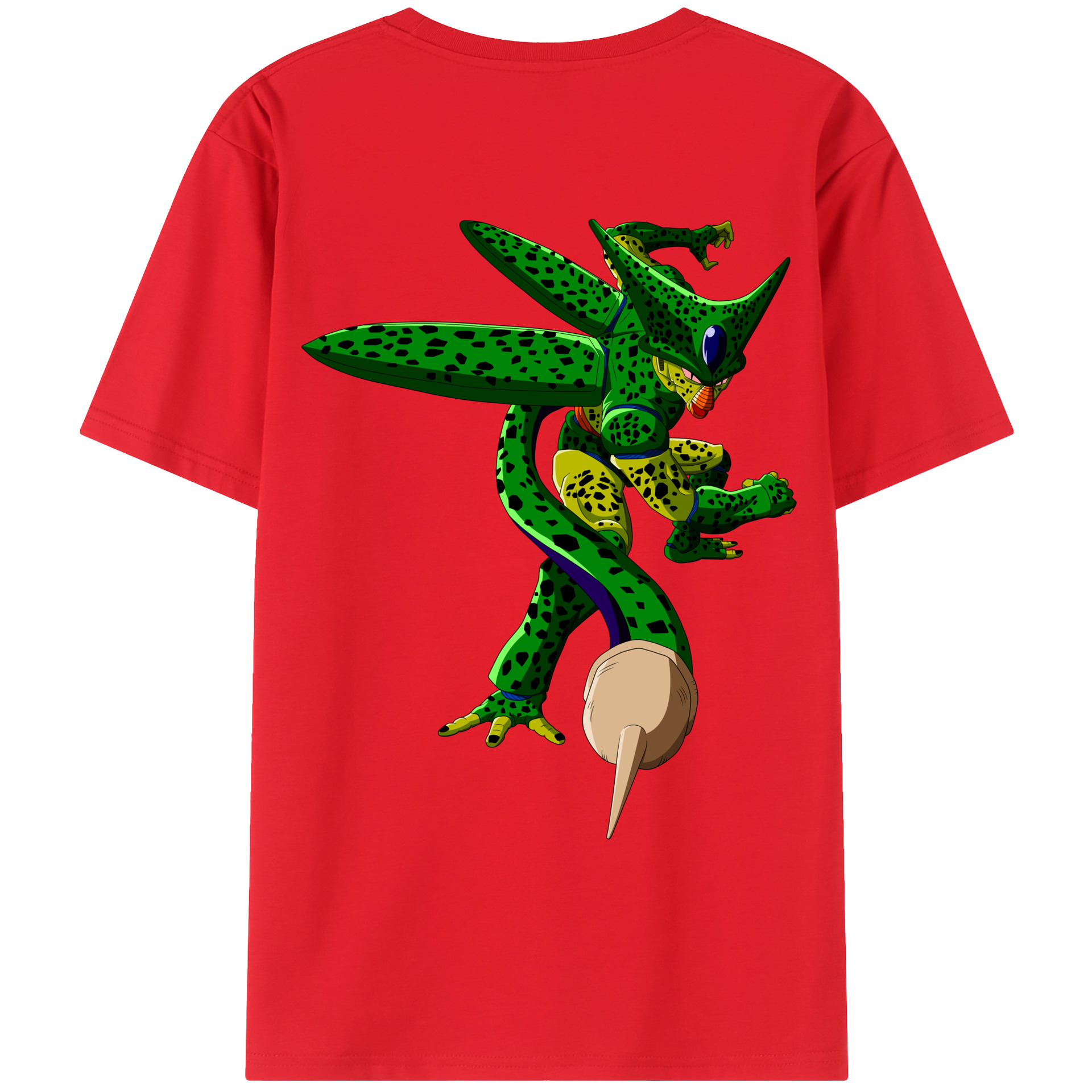 （画像用） ドラゴンボール セル DRAGON BALL Cell 綿100％ メンズ半袖Tシャツ（バックプリント） 通気性