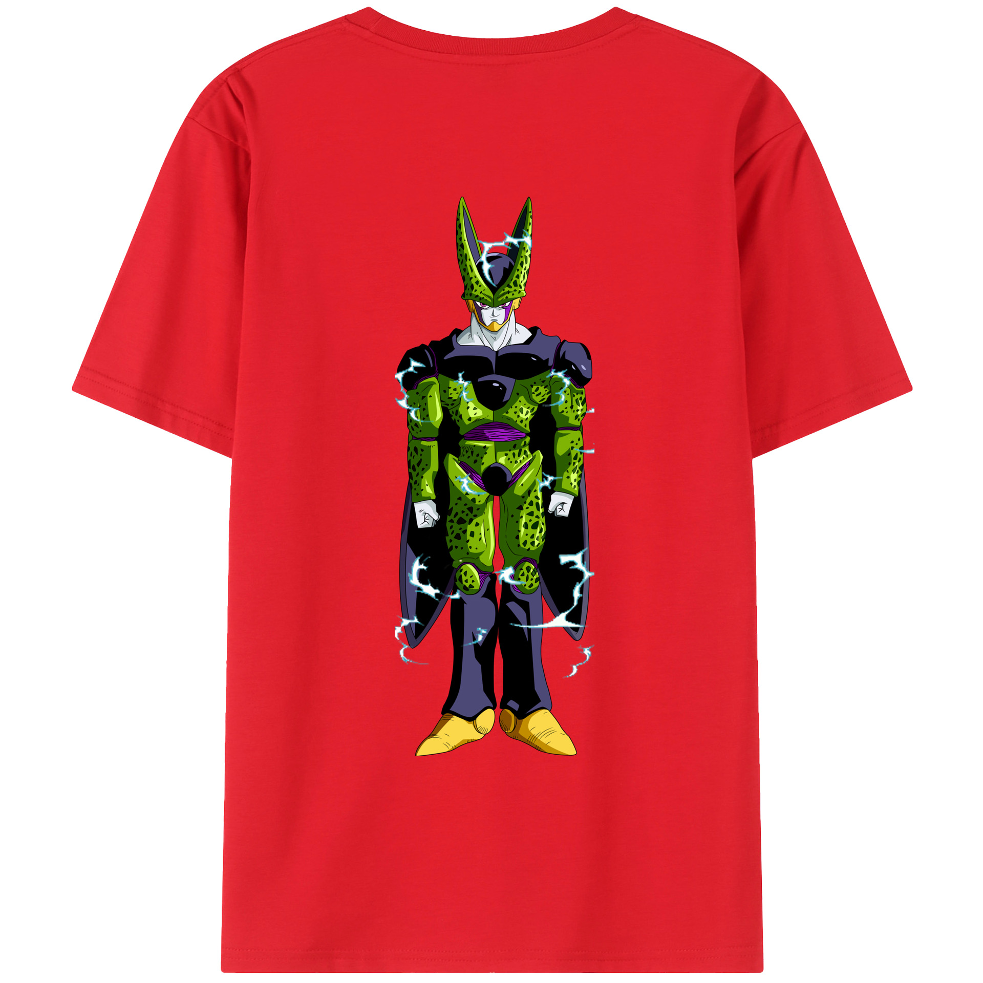 （画像用） ドラゴンボール セル DRAGON BALL Cell 綿100％ メンズ半袖Tシャツ（バックプリント） 通気性
