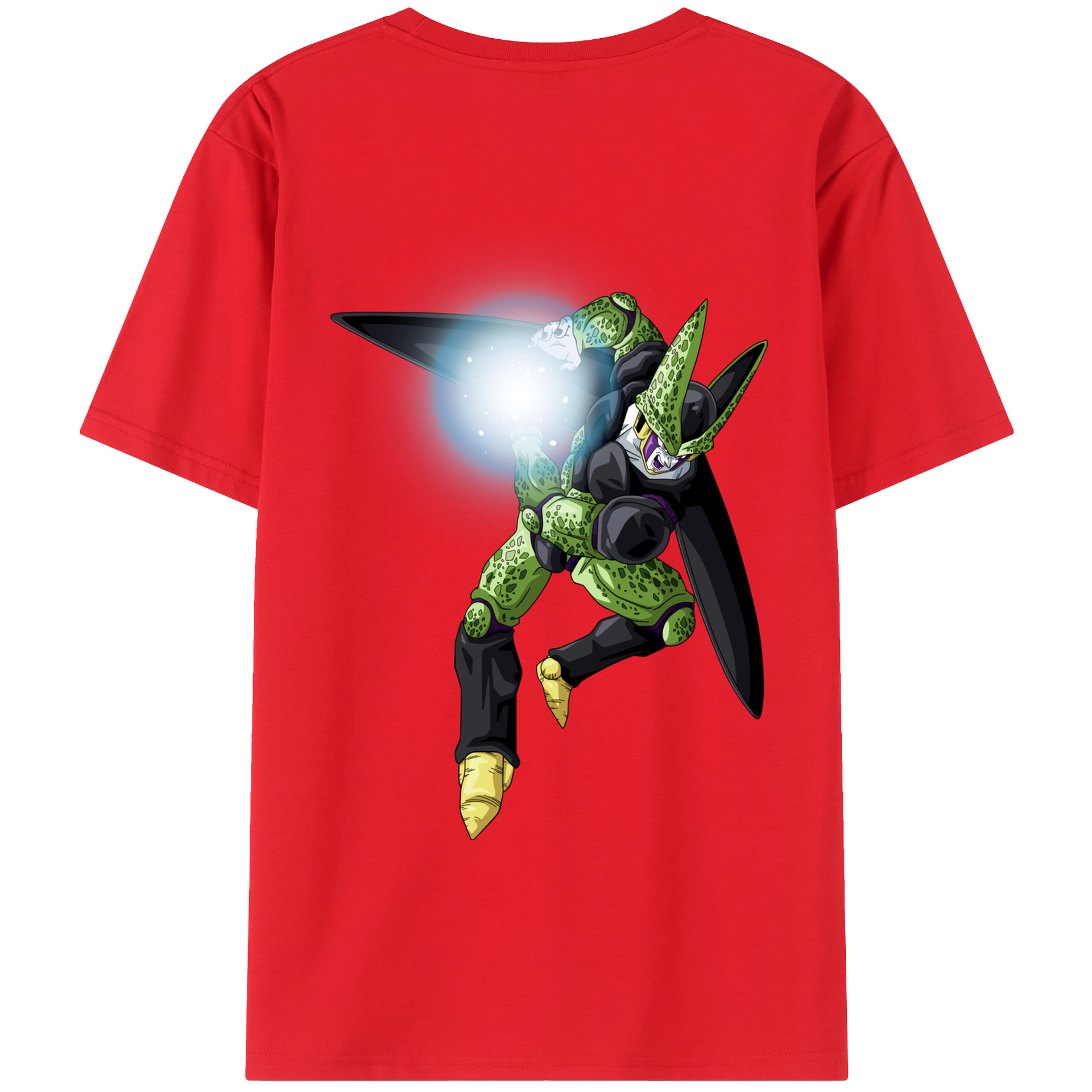 （画像用） ドラゴンボール セル DRAGON BALL Cell 綿100％ メンズ半袖Tシャツ（バックプリント） 通気性