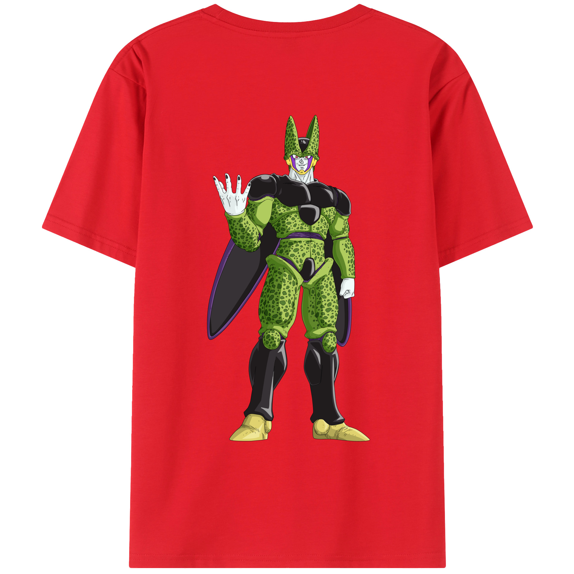 （画像用） ドラゴンボール セル DRAGON BALL Cell 綿100％ メンズ半袖Tシャツ（バックプリント） 通気性