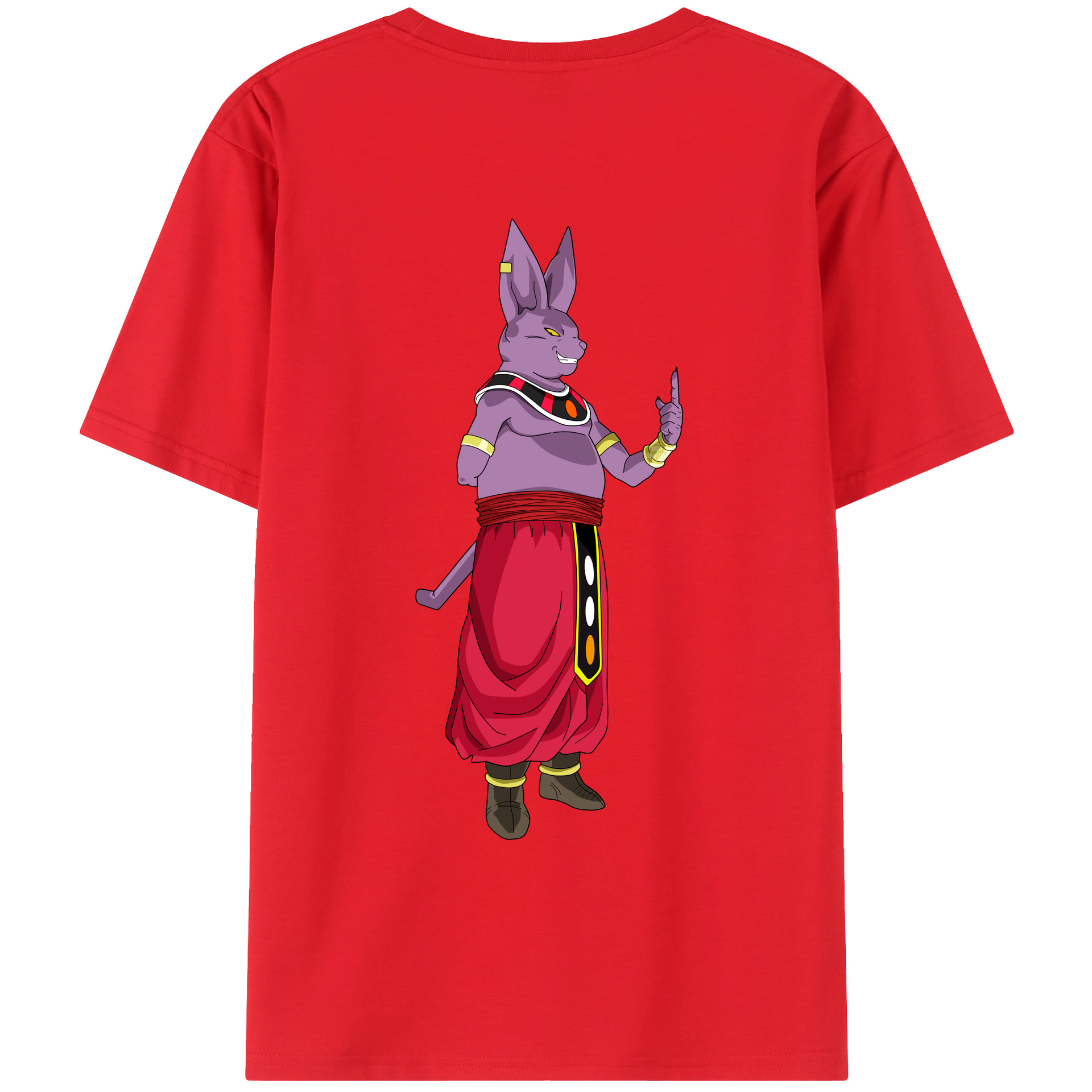 （画像用） ドラゴンボール シャンパ DRAGON BALL Champa 綿100％ メンズ半袖Tシャツ（バックプリント） 通気性