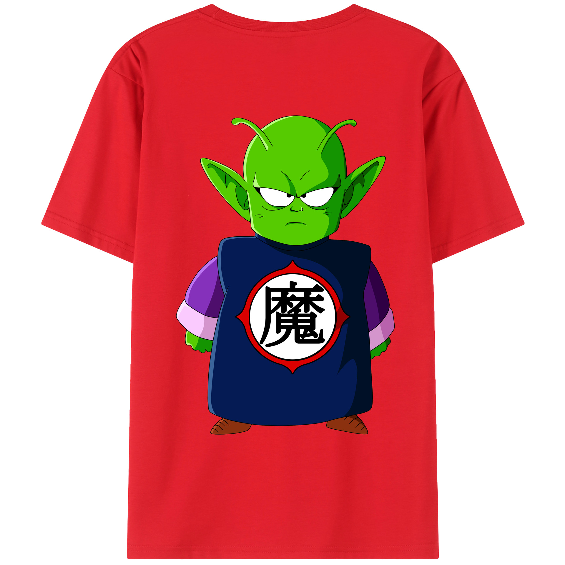 （画像用） ドラゴンボール ピッコロ DRAGON BALL Piccolo 綿100％ メンズ半袖Tシャツ（バックプリント） 通気性