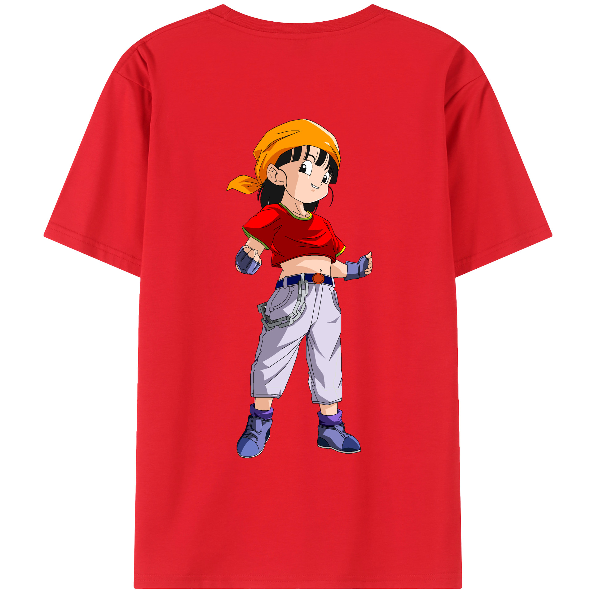 （画像用） ドラゴンボール パン DRAGON BALL Pan 綿100％ メンズ半袖Tシャツ（バックプリント） 通気性