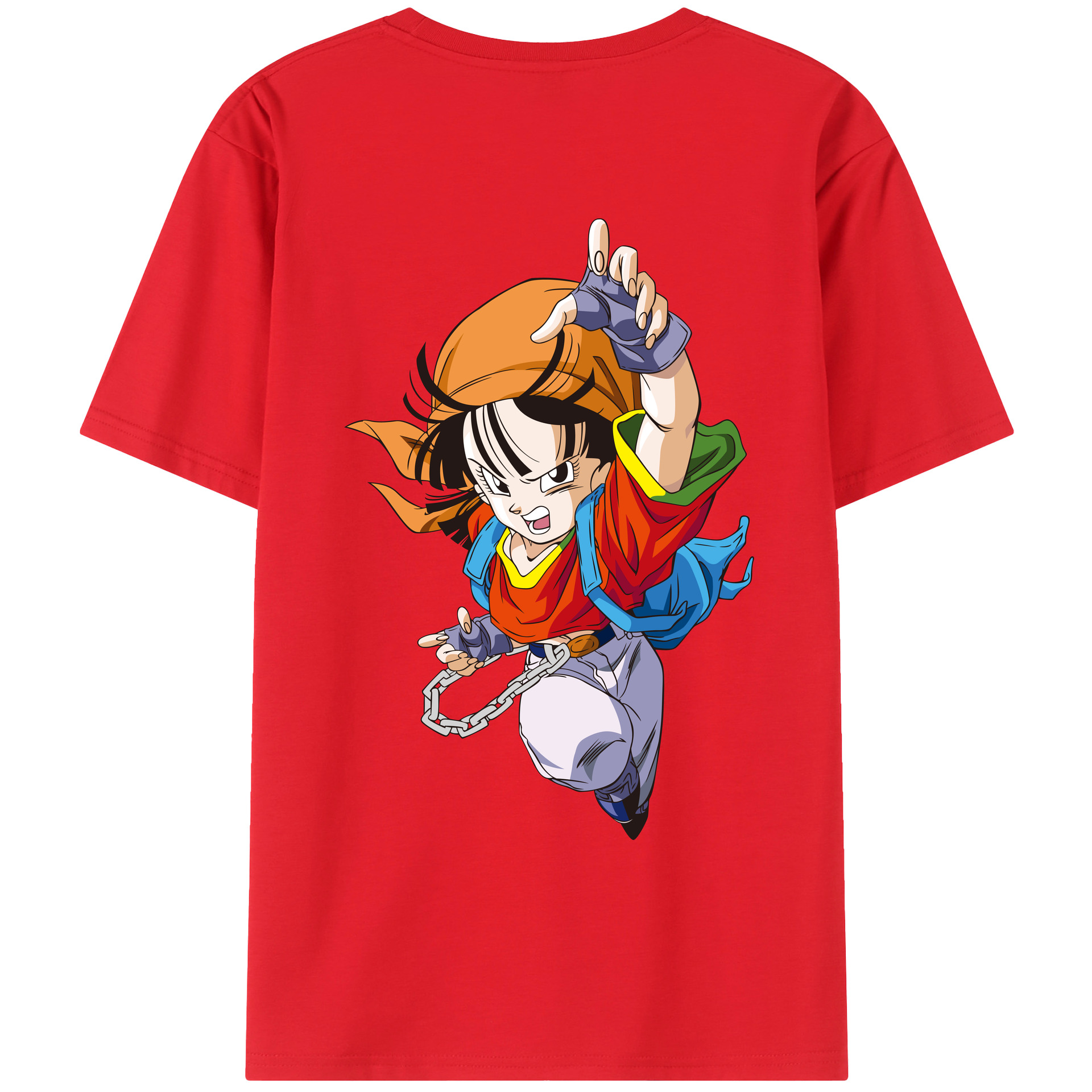 （画像用） ドラゴンボール パン DRAGON BALL Pan 綿100％ メンズ半袖Tシャツ（バックプリント） 通気性