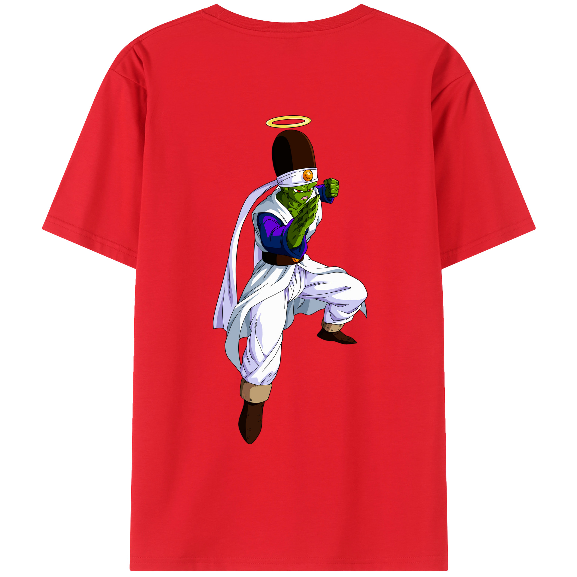 （画像用） ドラゴンボール パイクーハン DRAGON BALL Pikkon 綿100％ メンズ半袖Tシャツ（バックプリント） 通気性