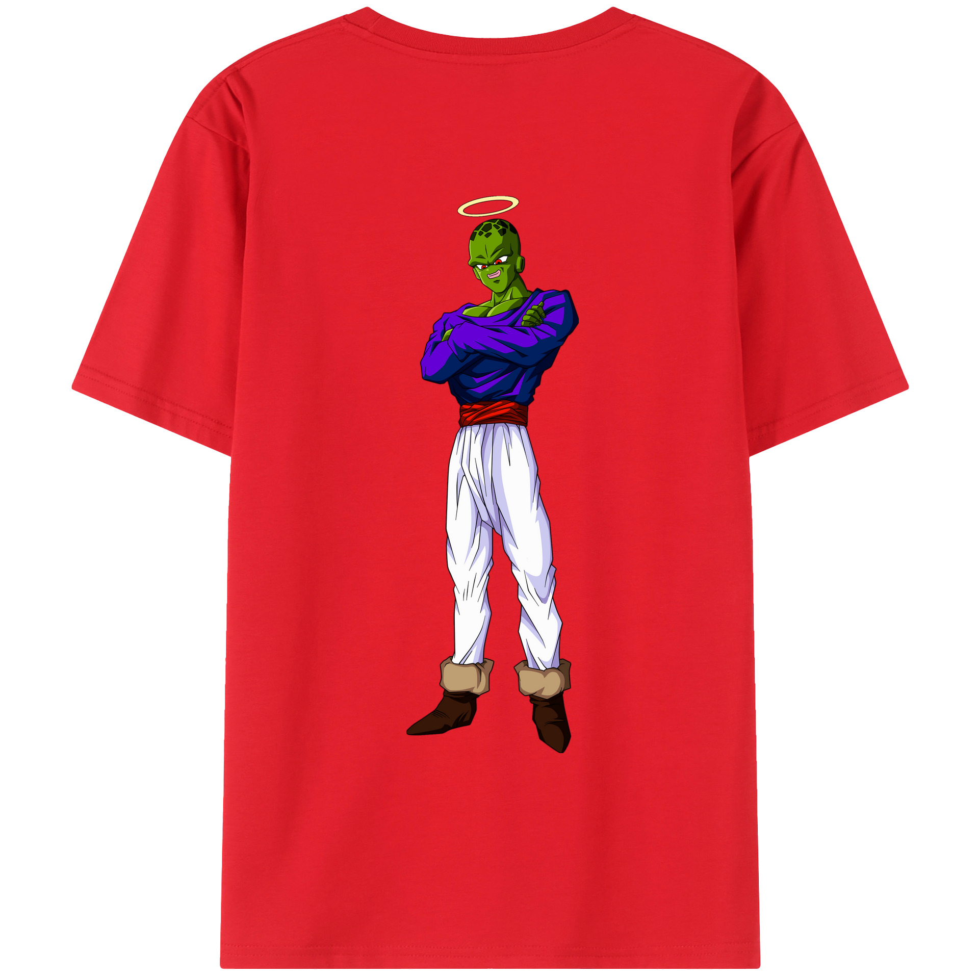 （画像用） ドラゴンボール パイクーハン DRAGON BALL Pikkon 綿100％ メンズ半袖Tシャツ（バックプリント） 通気性