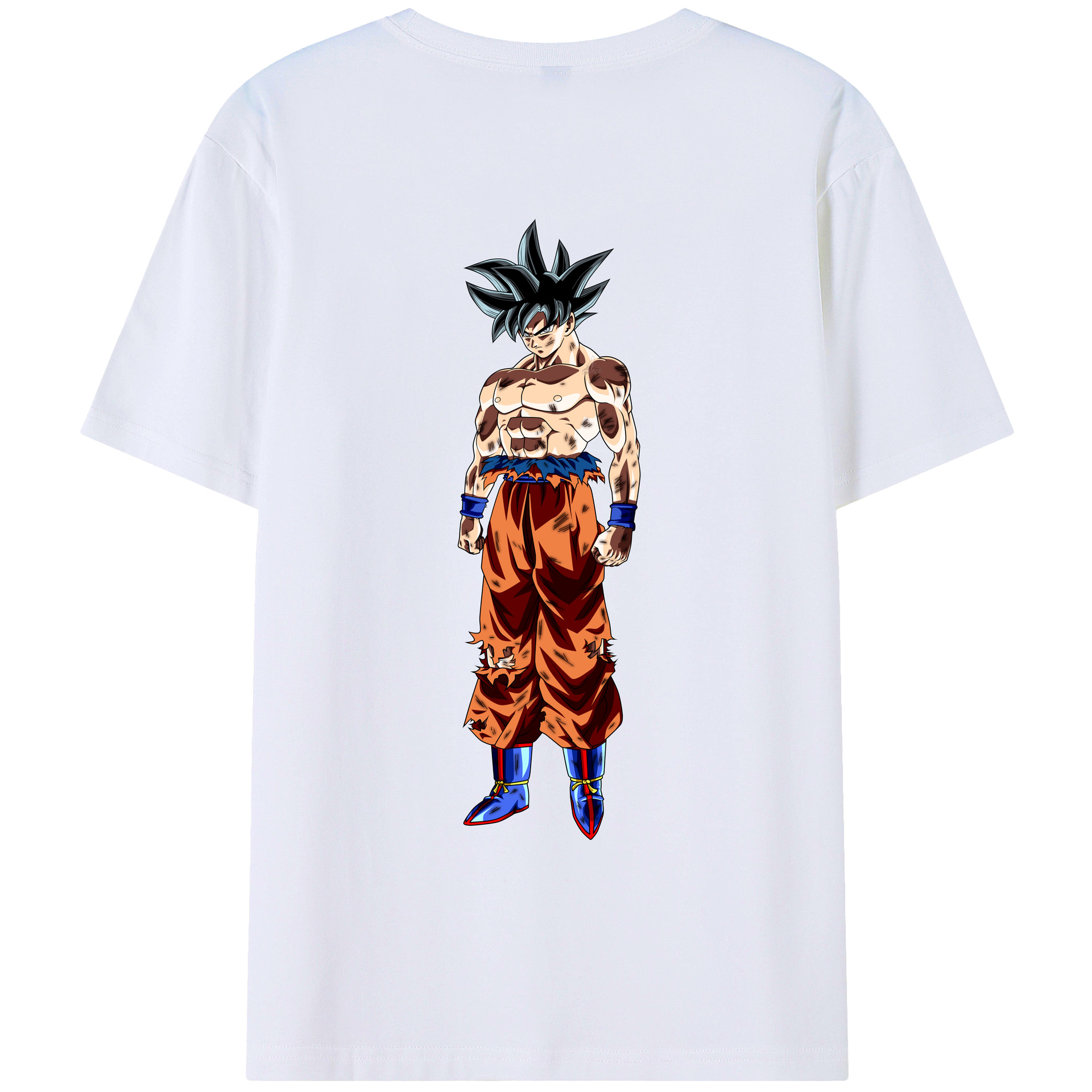 （画像用） ドラゴンボール 孫悟空（そん ごくう）Son Goku カカロット DRAGON BALL Kakarotto 綿100％ メンズ半袖Tシャツ（バックプリント） 通気性