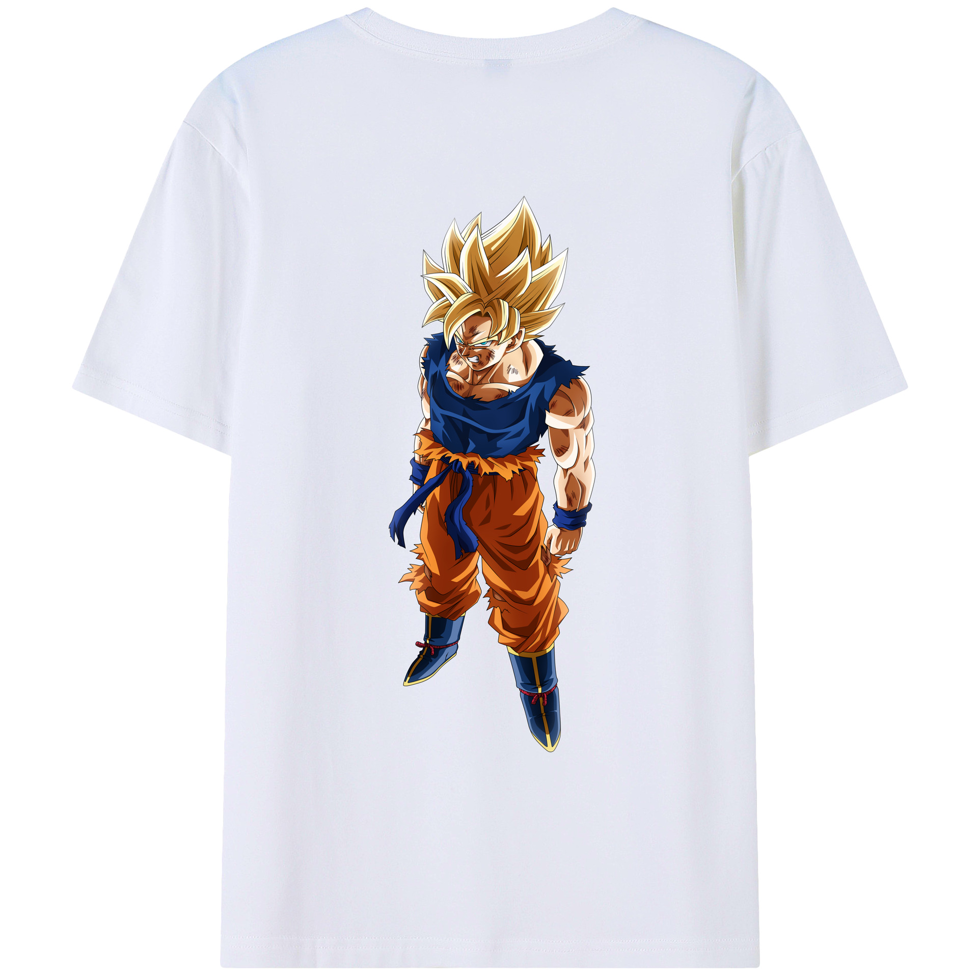 （画像用） ドラゴンボール 孫悟空（そん ごくう）Son Goku カカロット DRAGON BALL Kakarotto 綿100％ メンズ半袖Tシャツ（バックプリント） 通気性