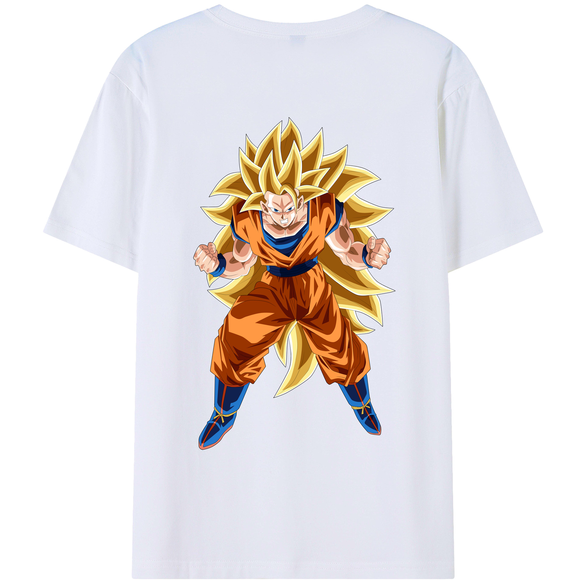 （画像用） ドラゴンボール 孫悟空（そん ごくう）Son Goku カカロット DRAGON BALL Kakarotto 綿100％ メンズ半袖Tシャツ（バックプリント） 通気性
