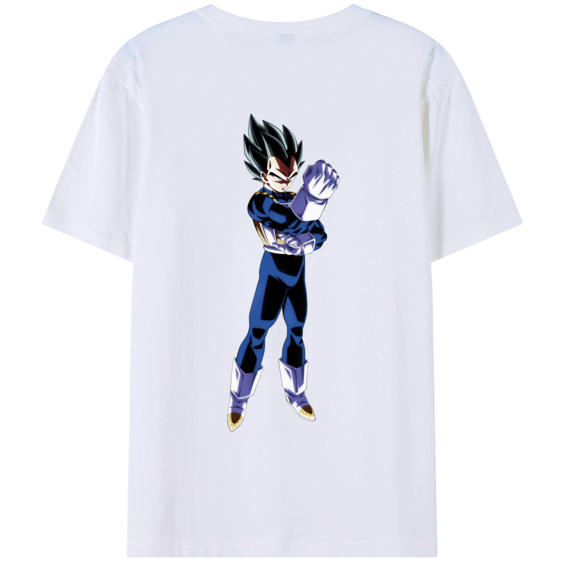 （画像用） ドラゴンボール ベジータ四世（Bejīta Yonsei）DRAGON BALL Vegeta IV 綿100％ メンズ半袖Tシャツ（バックプリント） 通気性