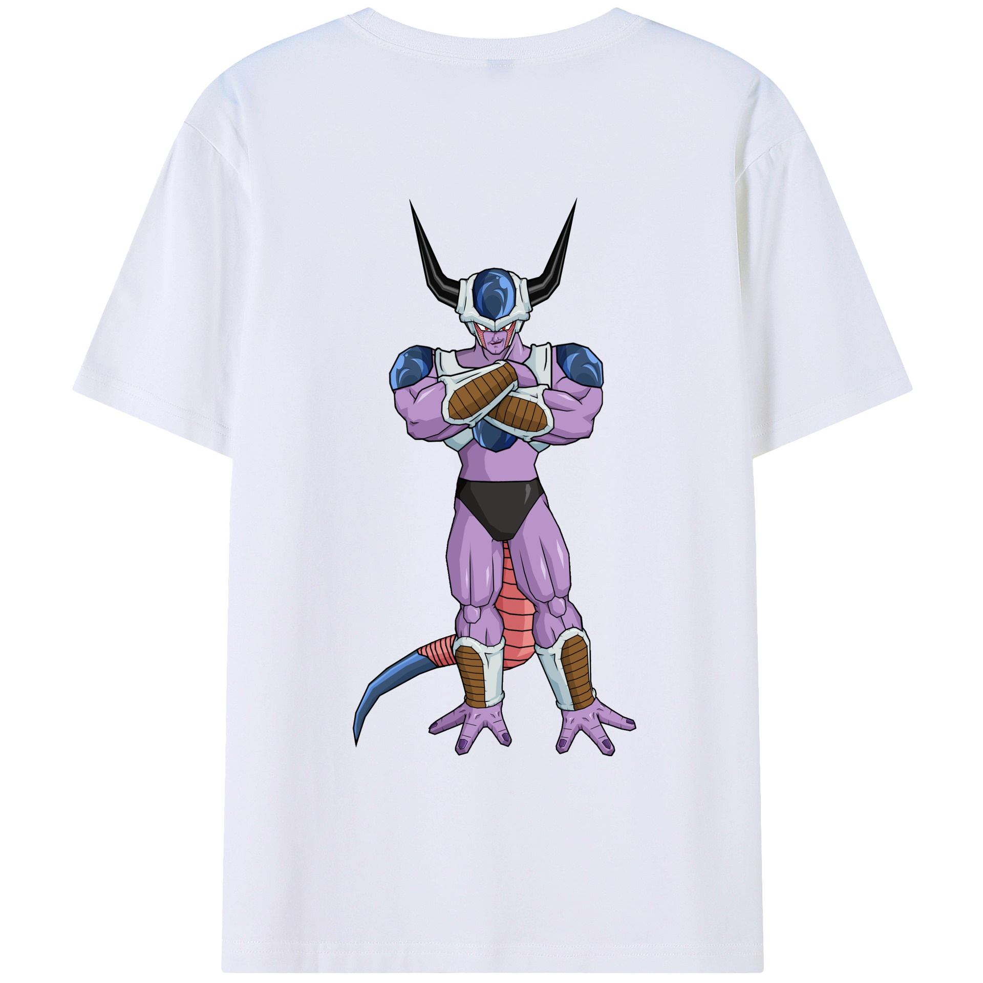 （画像用） ドラゴンボール フリーザ DRAGON BALL Frieza 綿100％ メンズ半袖Tシャツ（バックプリント） 通気性
