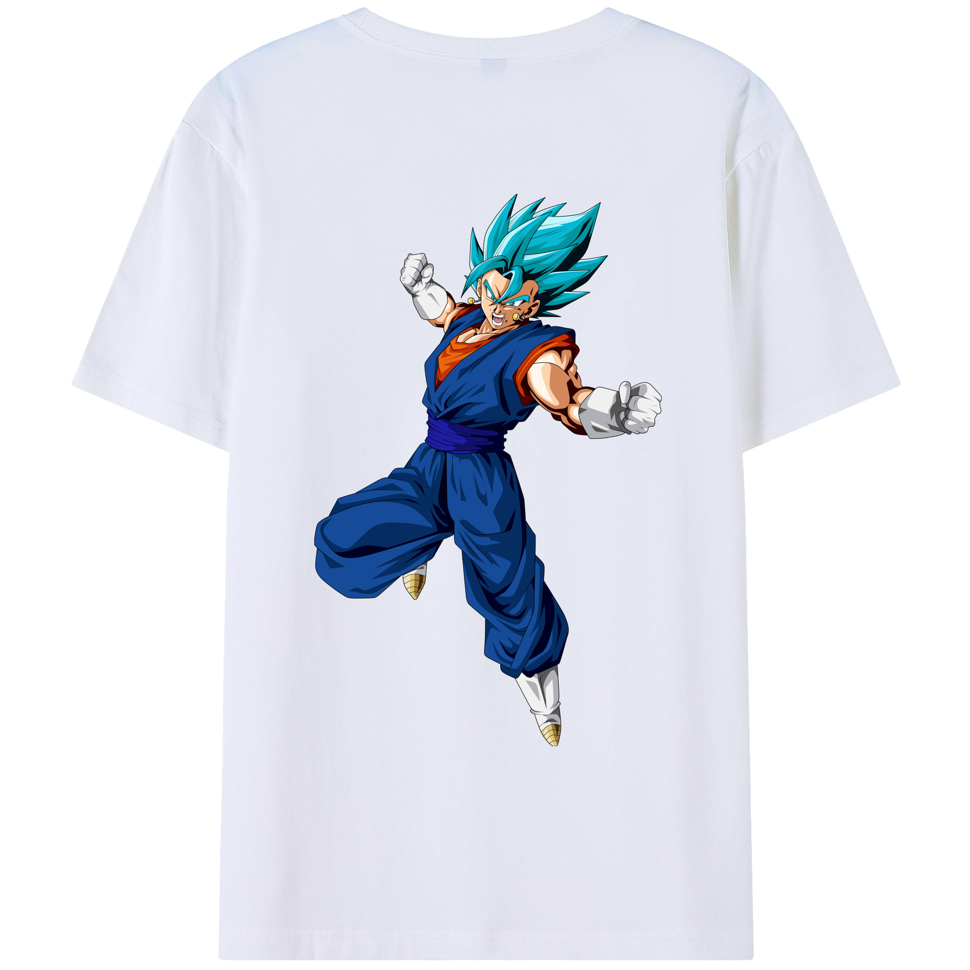 （画像用） ドラゴンボール ベジット DRAGON BALL Vegetto 綿100％ メンズ半袖Tシャツ（バックプリント） 通気性