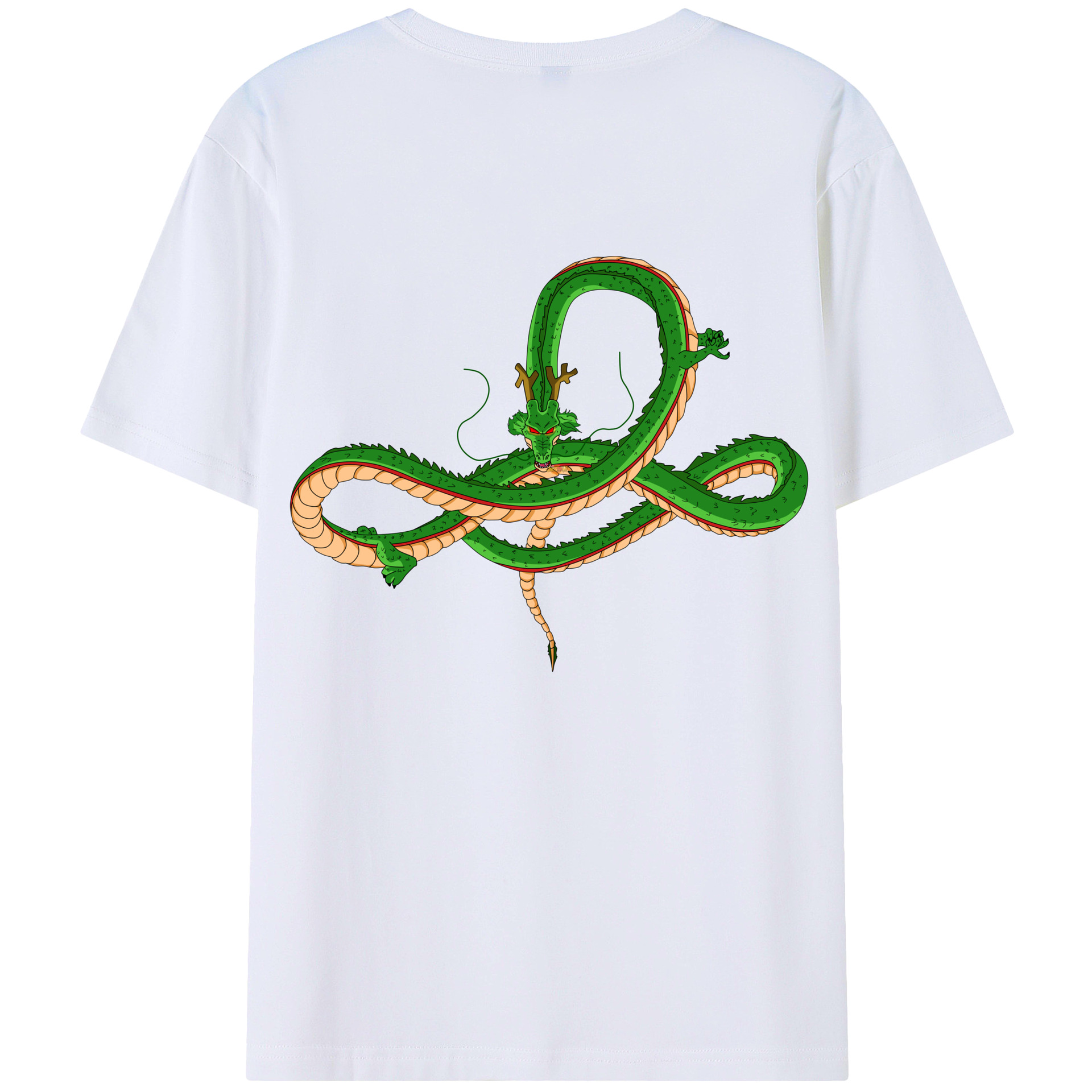 （画像用） ドラゴンボール 神龍 シェンロン DRAGON BALL Shenron 綿100％ メンズ半袖Tシャツ（バックプリント） 通気性