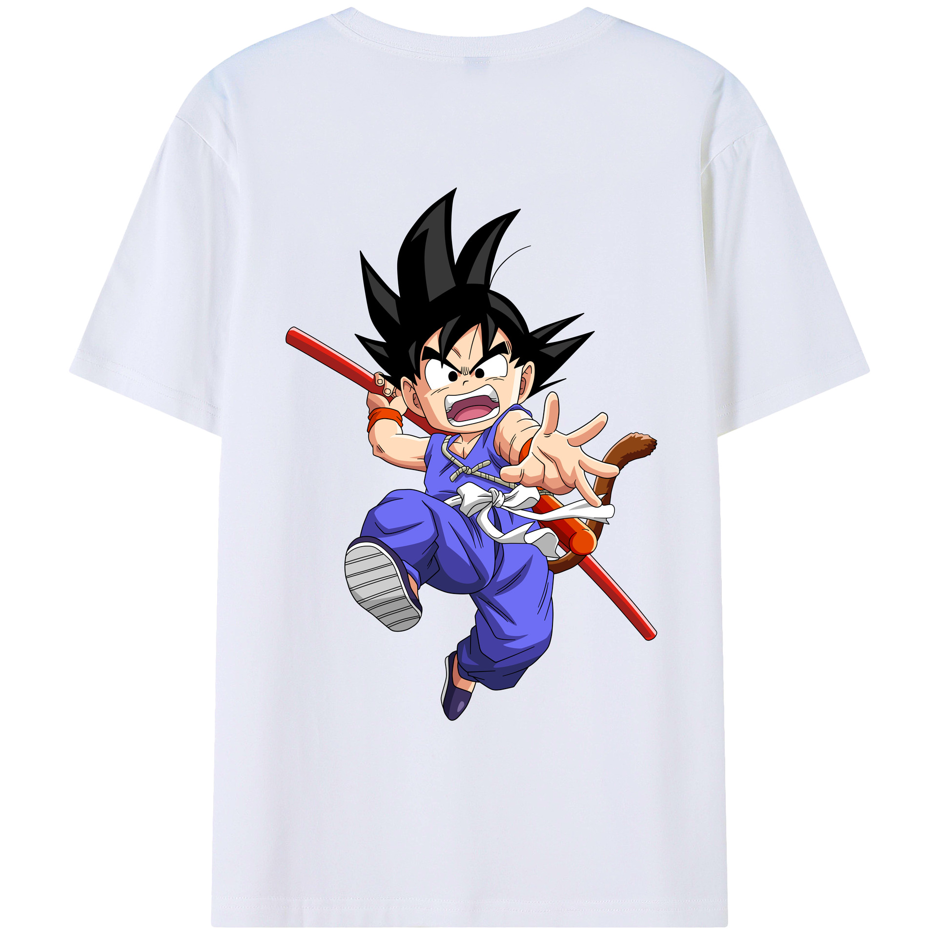 （画像用） ドラゴンボール 孫悟空（そん ごくう）Son Goku カカロット DRAGON BALL Kakarotto 綿100％ メンズ半袖Tシャツ（バックプリント） 通気性