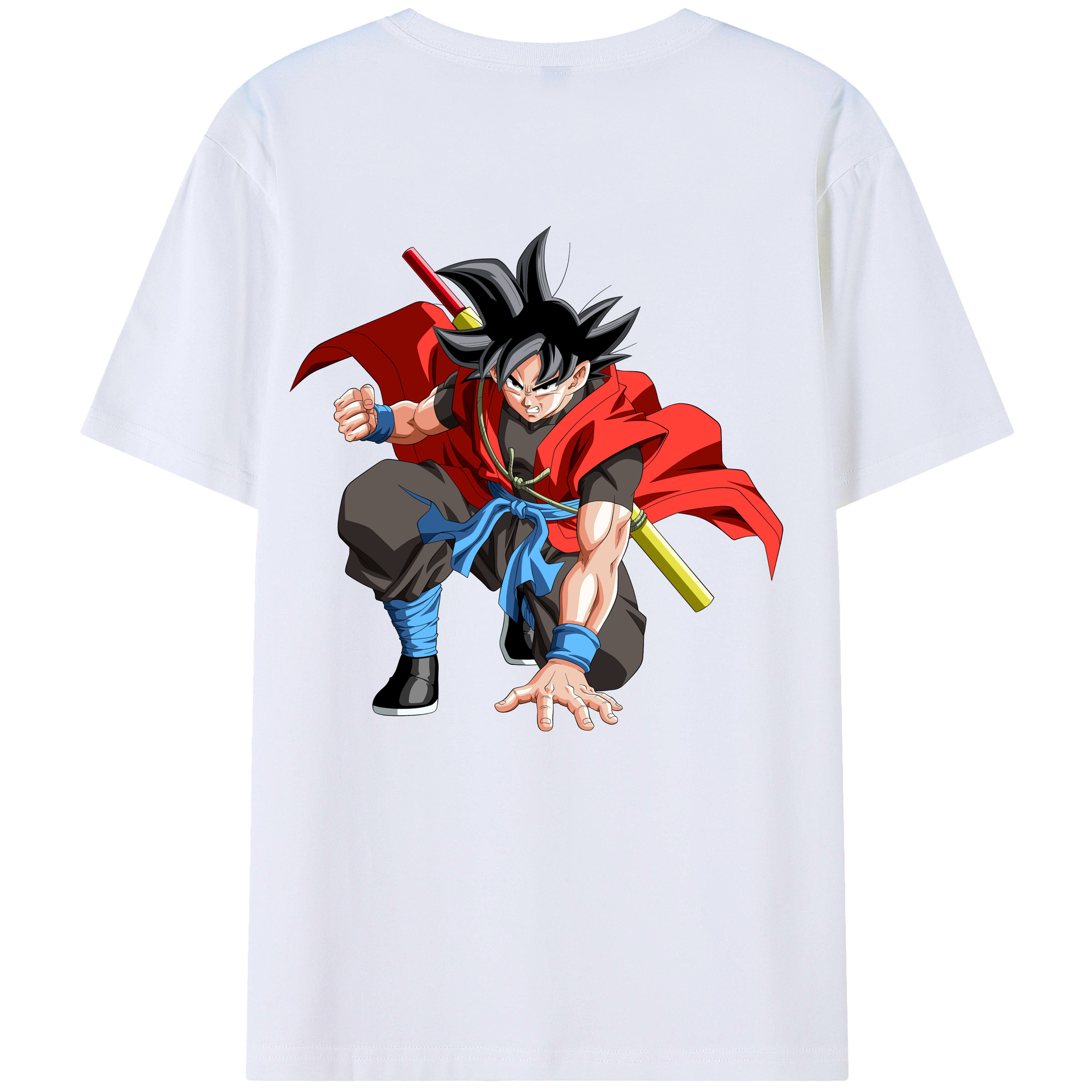 （画像用） ドラゴンボール 孫悟空（そん ごくう）Son Goku カカロット DRAGON BALL Kakarotto 綿100％ メンズ半袖Tシャツ（バックプリント） 通気性