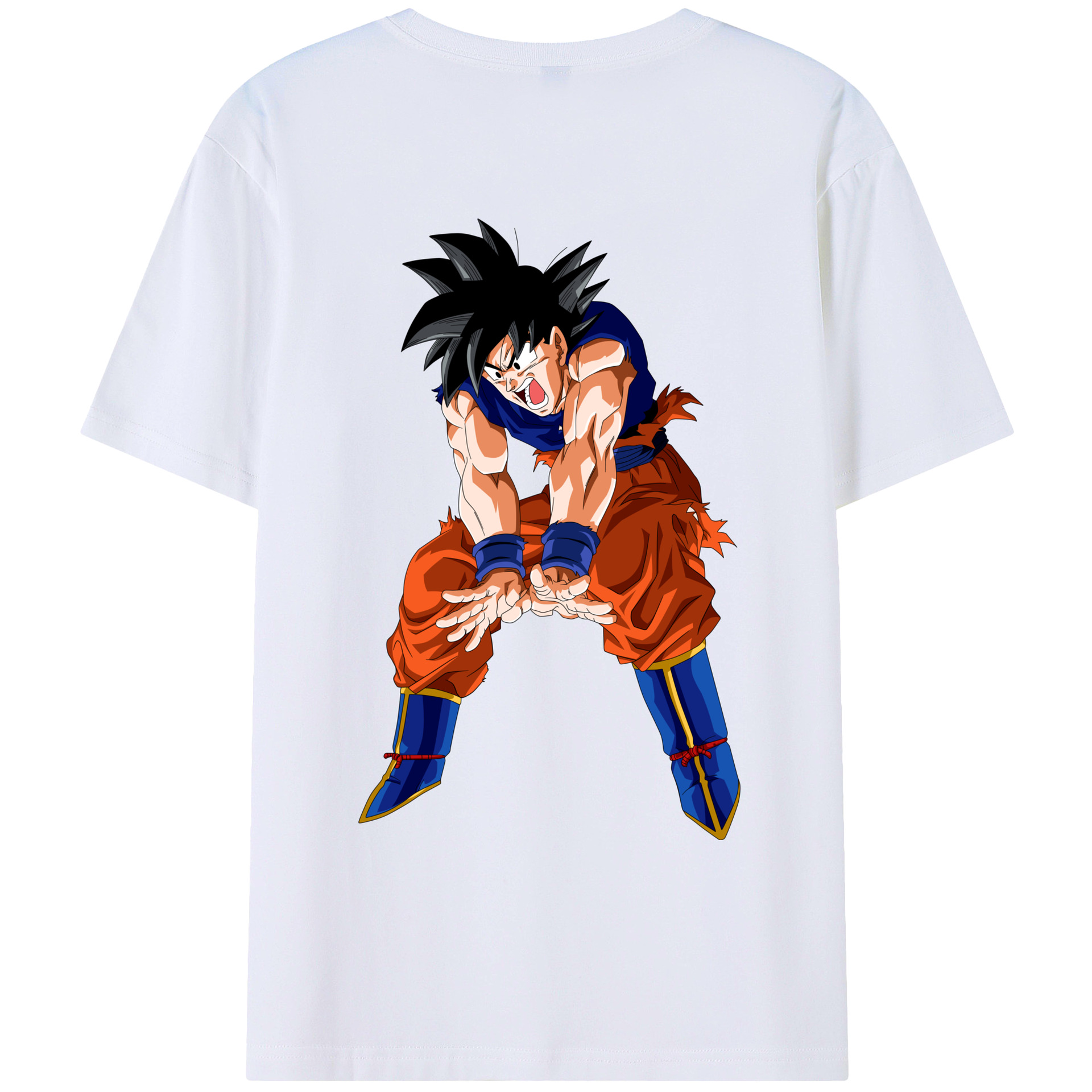 （画像用） ドラゴンボール 孫悟空（そん ごくう）Son Goku カカロット DRAGON BALL Kakarotto 綿100％ メンズ半袖Tシャツ（バックプリント） 通気性