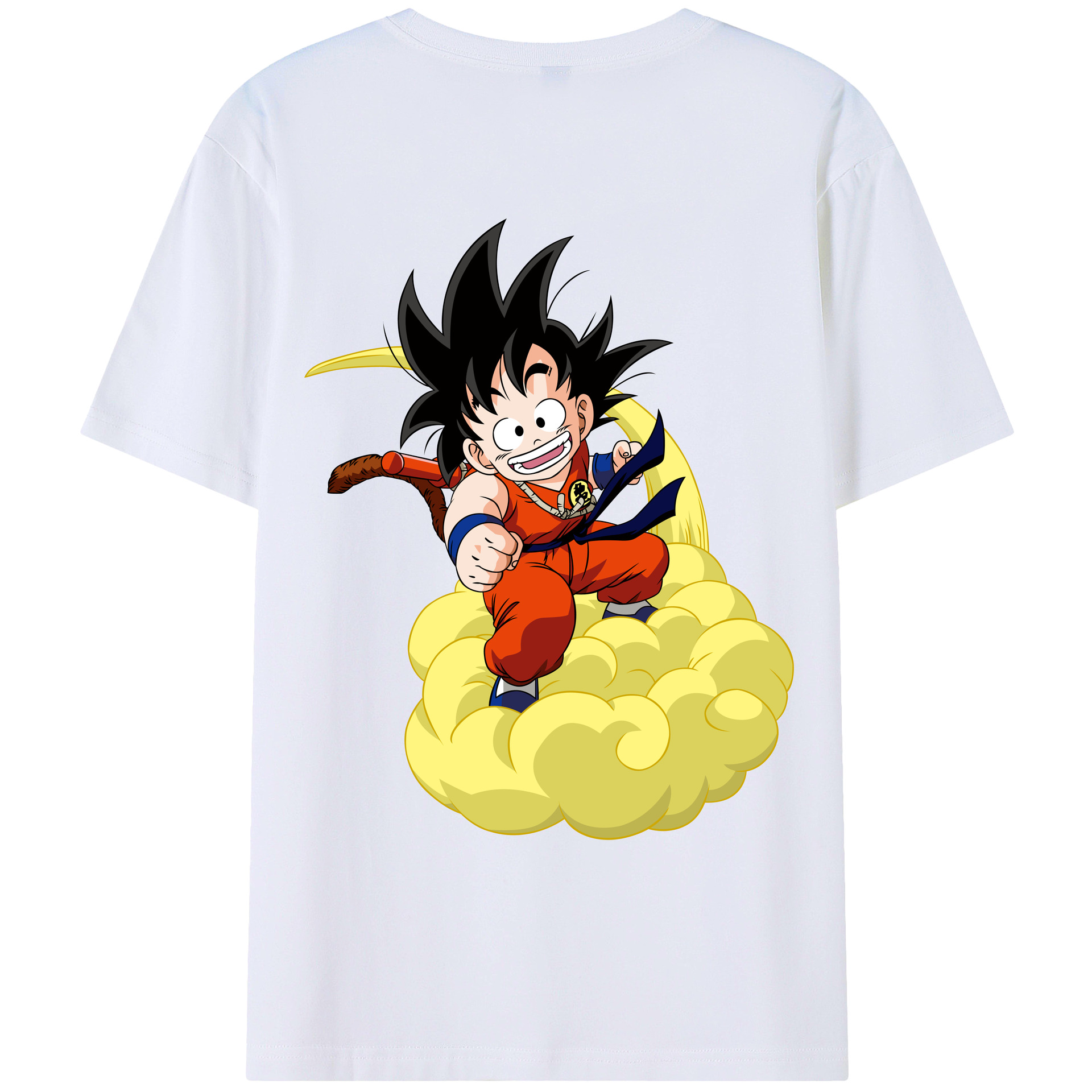 （画像用） ドラゴンボール 孫悟空（そん ごくう）Son Goku カカロット DRAGON BALL Kakarotto 綿100％ メンズ半袖Tシャツ（バックプリント） 通気性