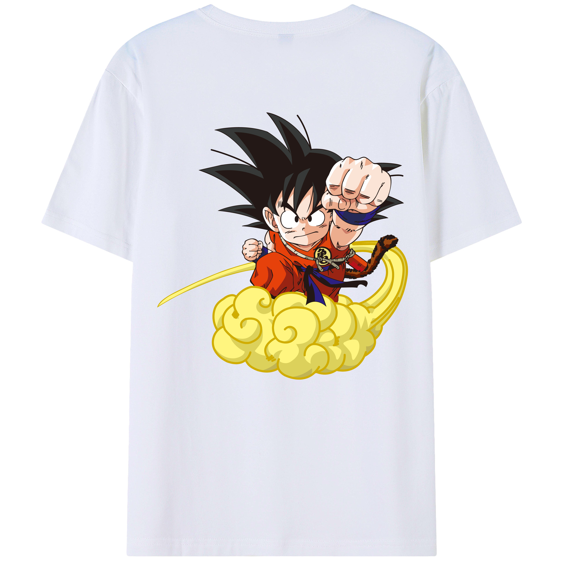 （画像用） ドラゴンボール 孫悟空（そん ごくう）Son Goku カカロット DRAGON BALL Kakarotto 綿100％ メンズ半袖Tシャツ（バックプリント） 通気性