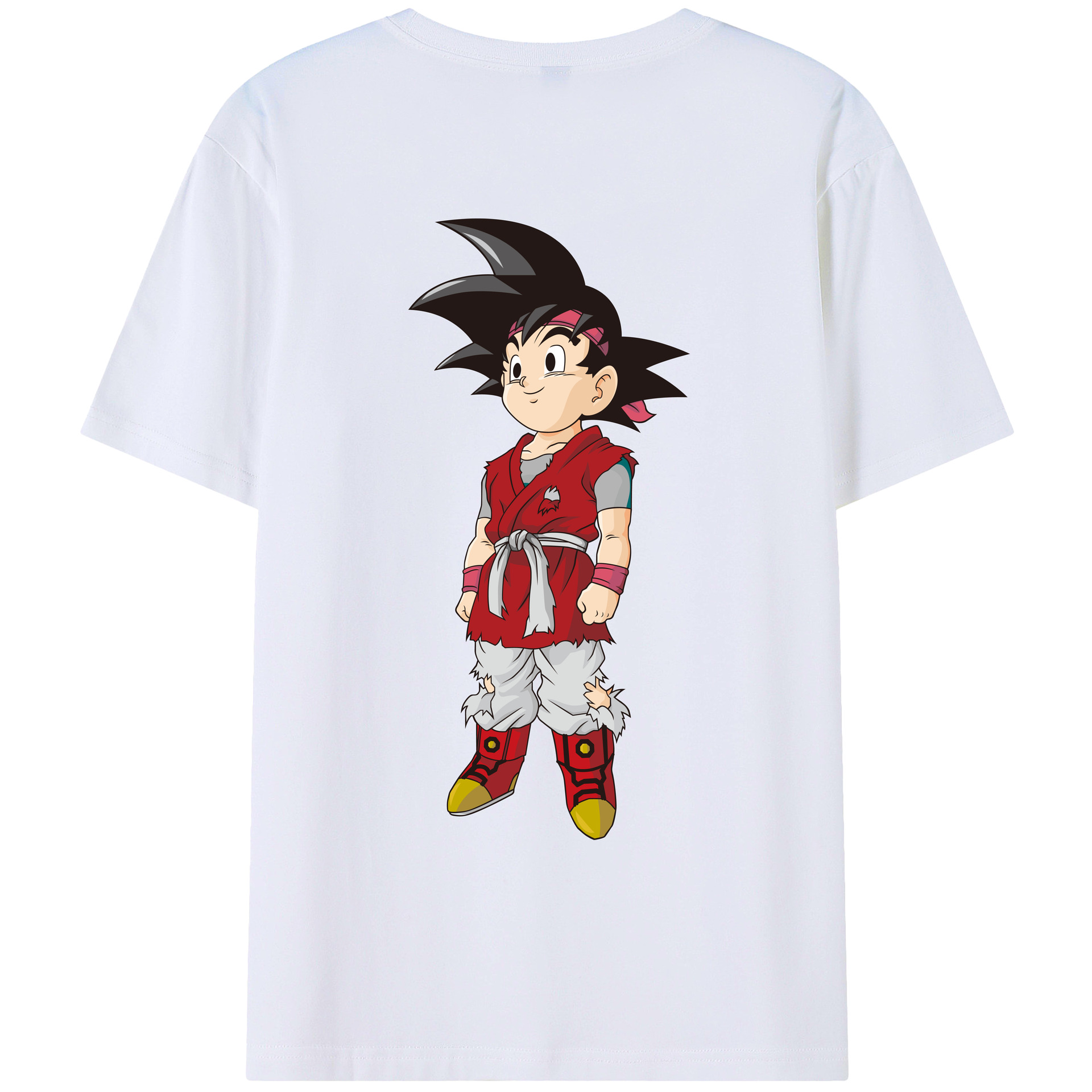 （画像用） ドラゴンボール 孫悟空（そん ごくう）Son Goku カカロット DRAGON BALL Kakarotto 綿100％ メンズ半袖Tシャツ（バックプリント） 通気性
