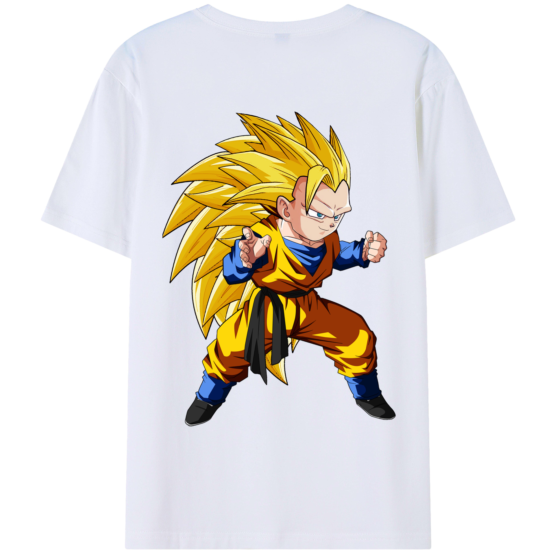 （画像用） ドラゴンボール ベジータ四世（Bejīta Yonsei）DRAGON BALL Vegeta IV 綿100％ メンズ半袖Tシャツ（バックプリント） 通気性