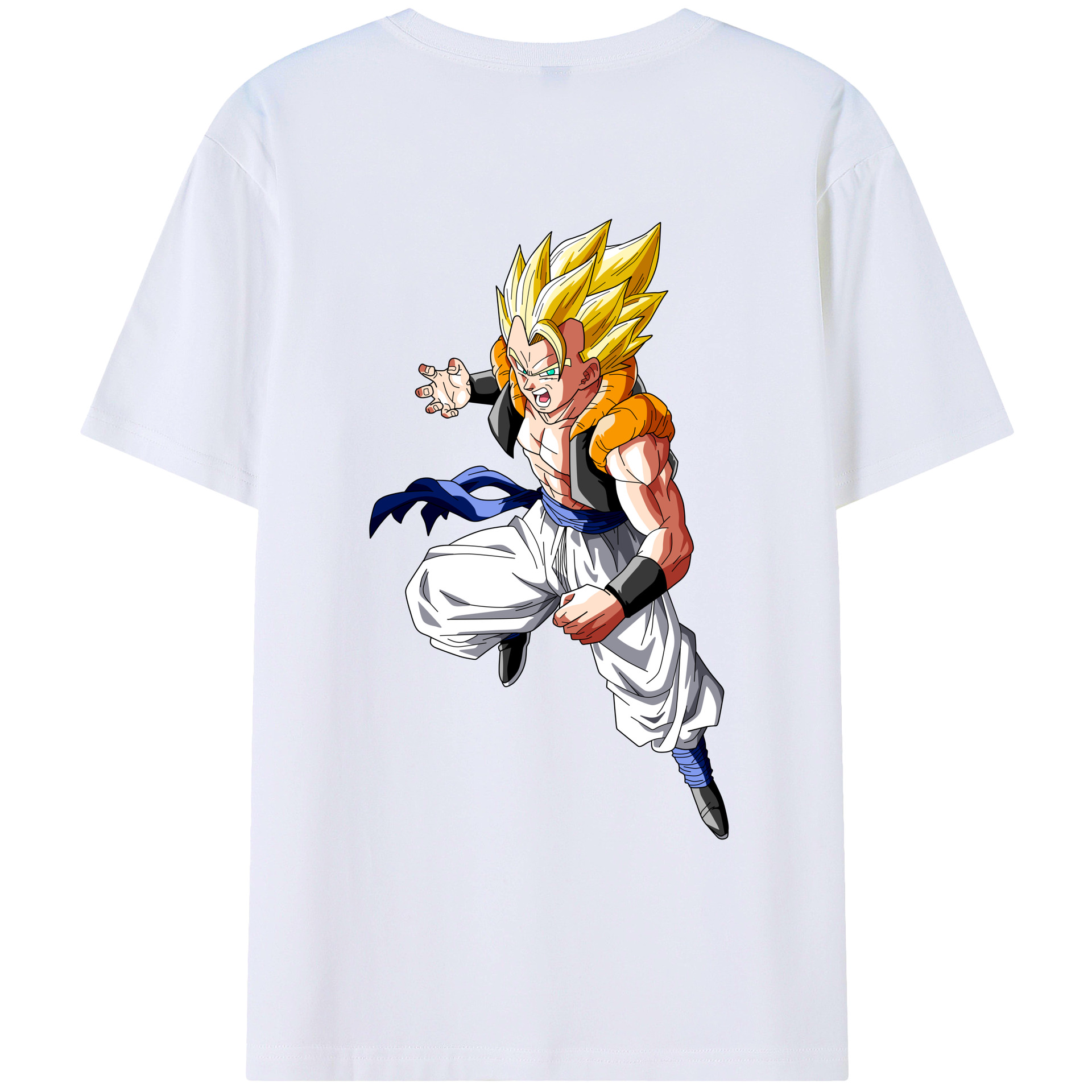 （画像用） ドラゴンボール ベジータ四世（Bejīta Yonsei）DRAGON BALL Vegeta IV 綿100％ メンズ半袖Tシャツ（バックプリント） 通気性