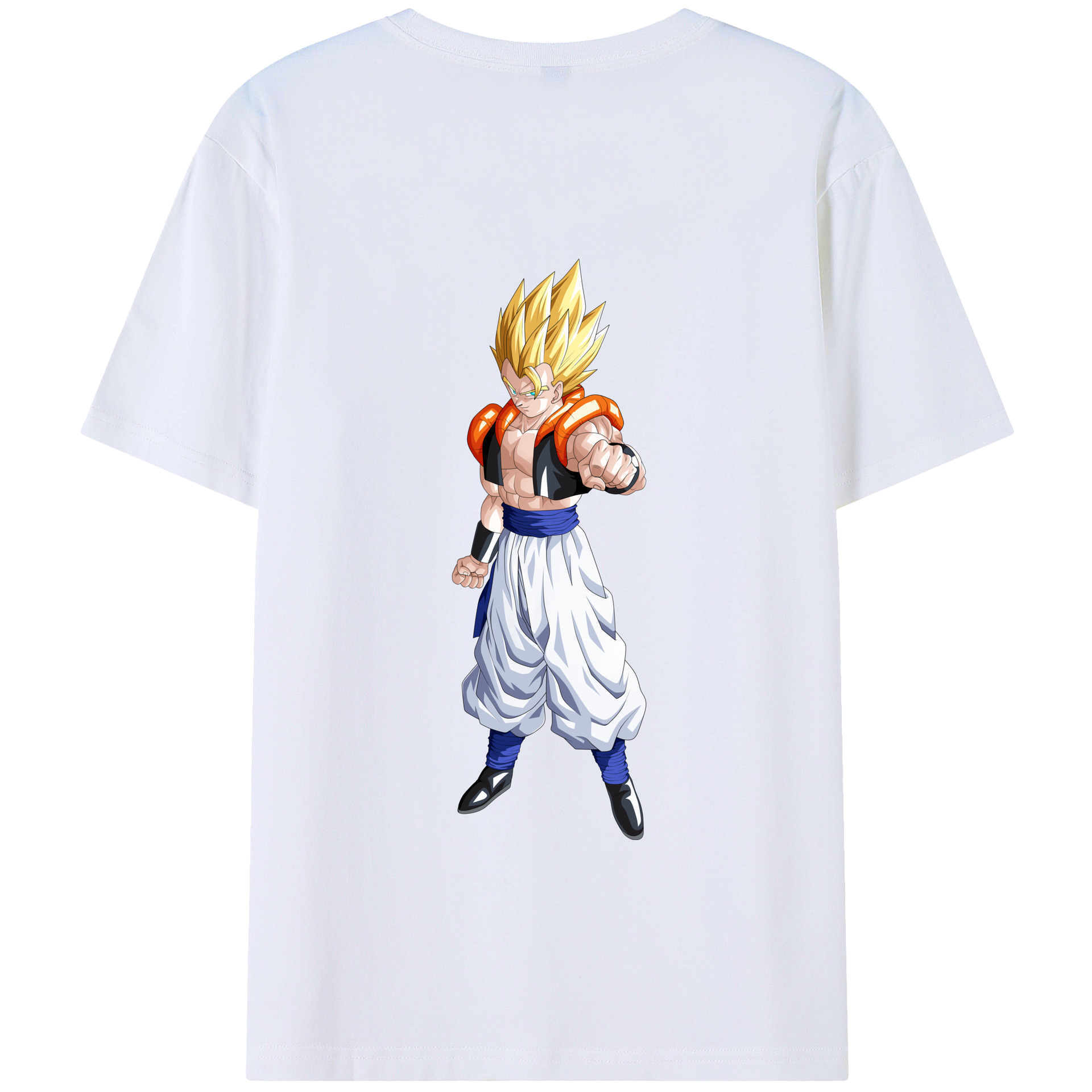（画像用） ドラゴンボール ベジータ四世（Bejīta Yonsei）DRAGON BALL Vegeta IV 綿100％ メンズ半袖Tシャツ（バックプリント） 通気性