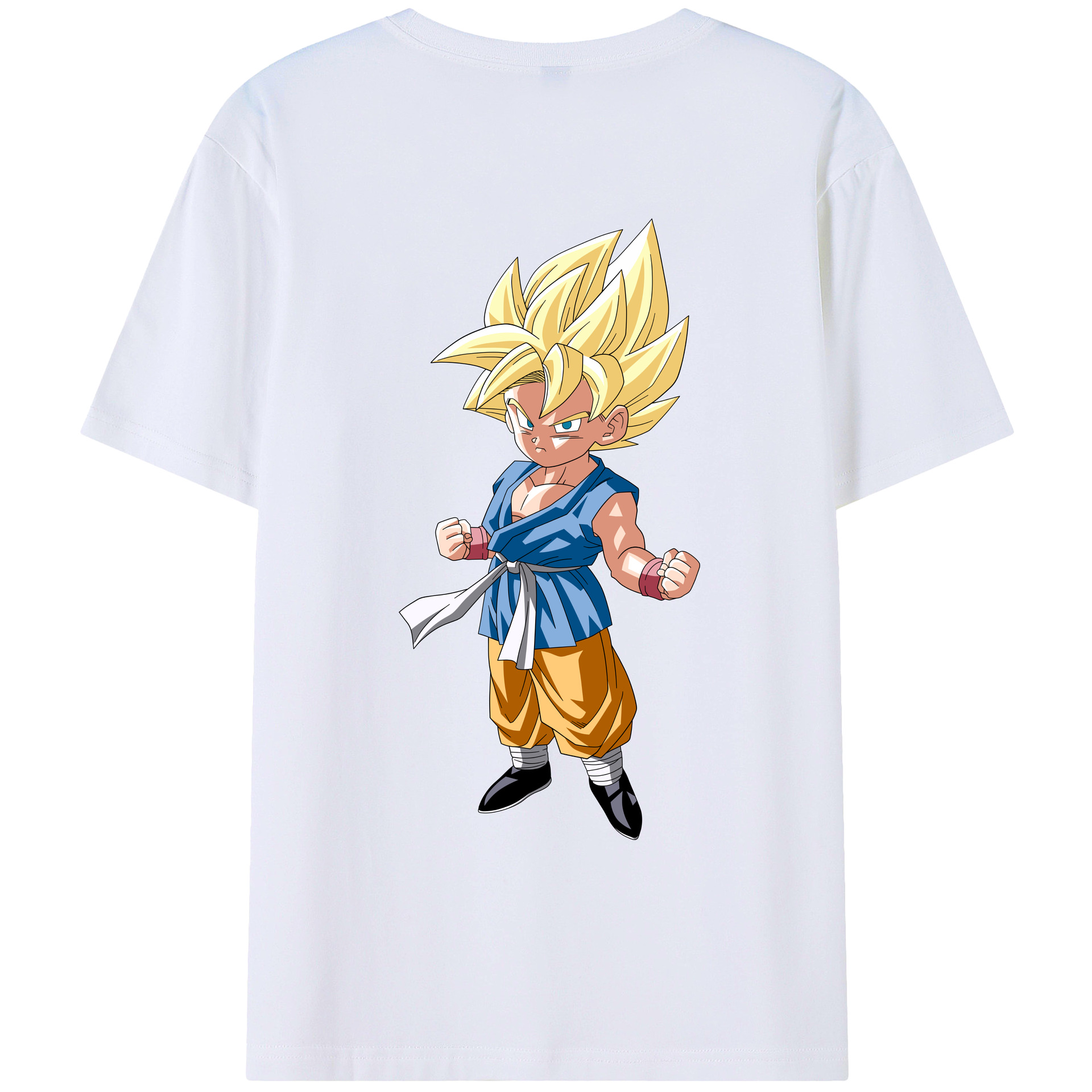 （画像用） ドラゴンボール 孫 悟飯（そんごはん）DRAGON BALL Son Gohan 綿100％ メンズ半袖Tシャツ（バックプリント） 通気性