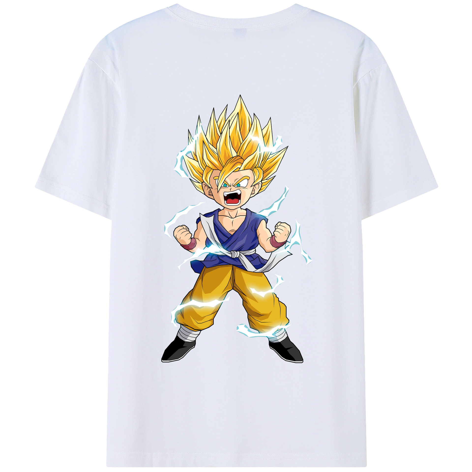 （画像用） ドラゴンボール 孫 悟飯（そんごはん）DRAGON BALL Son Gohan 綿100％ メンズ半袖Tシャツ（バックプリント） 通気性