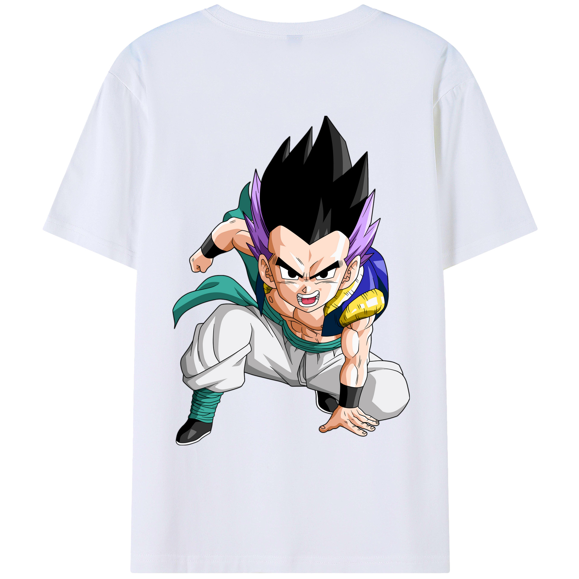 （画像用） ドラゴンボール 孫 悟飯（そんごはん）DRAGON BALL Son Gohan 綿100％ メンズ半袖Tシャツ（バックプリント） 通気性