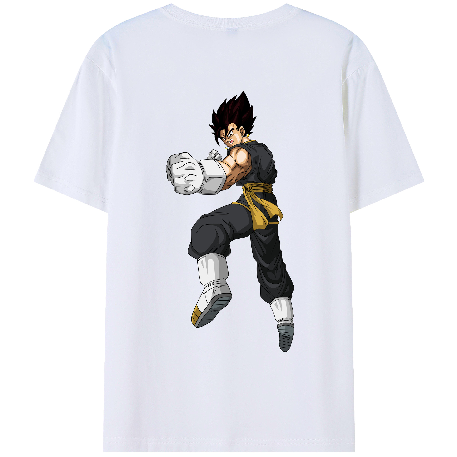 （画像用） ドラゴンボール ベジット DRAGON BALL Vegetto 綿100％ メンズ半袖Tシャツ（バックプリント） 通気性