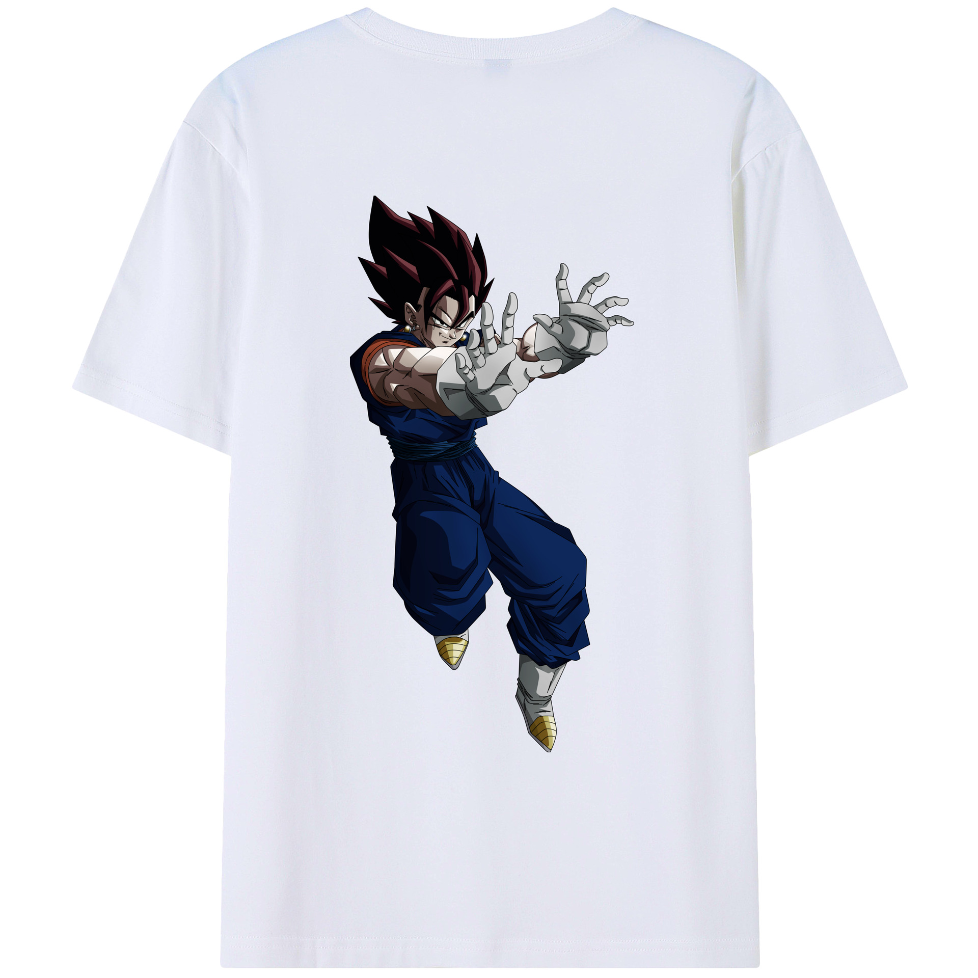 （画像用） ドラゴンボール ベジット DRAGON BALL Vegetto 綿100％ メンズ半袖Tシャツ（バックプリント） 通気性