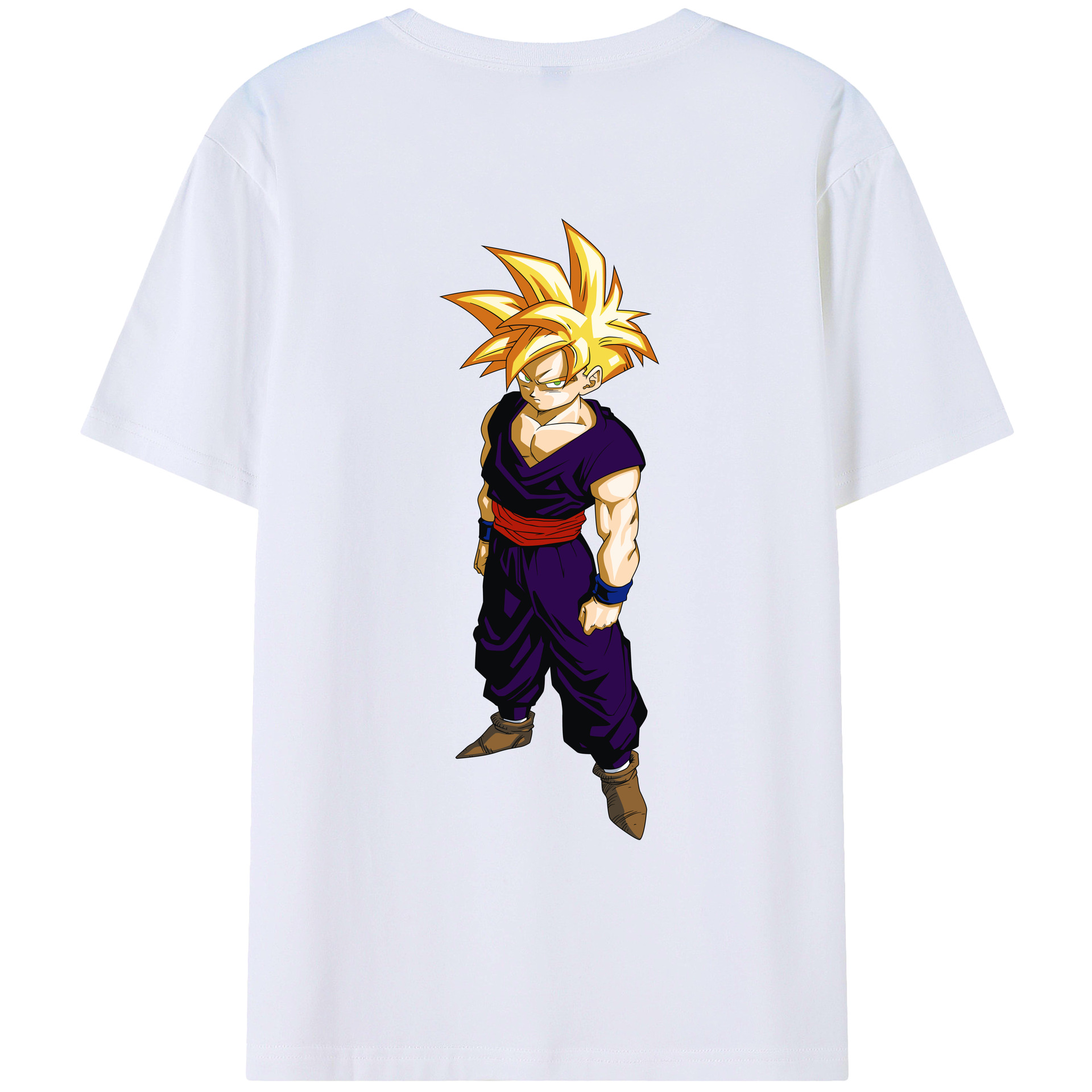 （画像用） ドラゴンボール ベジット DRAGON BALL Vegetto 綿100％ メンズ半袖Tシャツ（バックプリント） 通気性