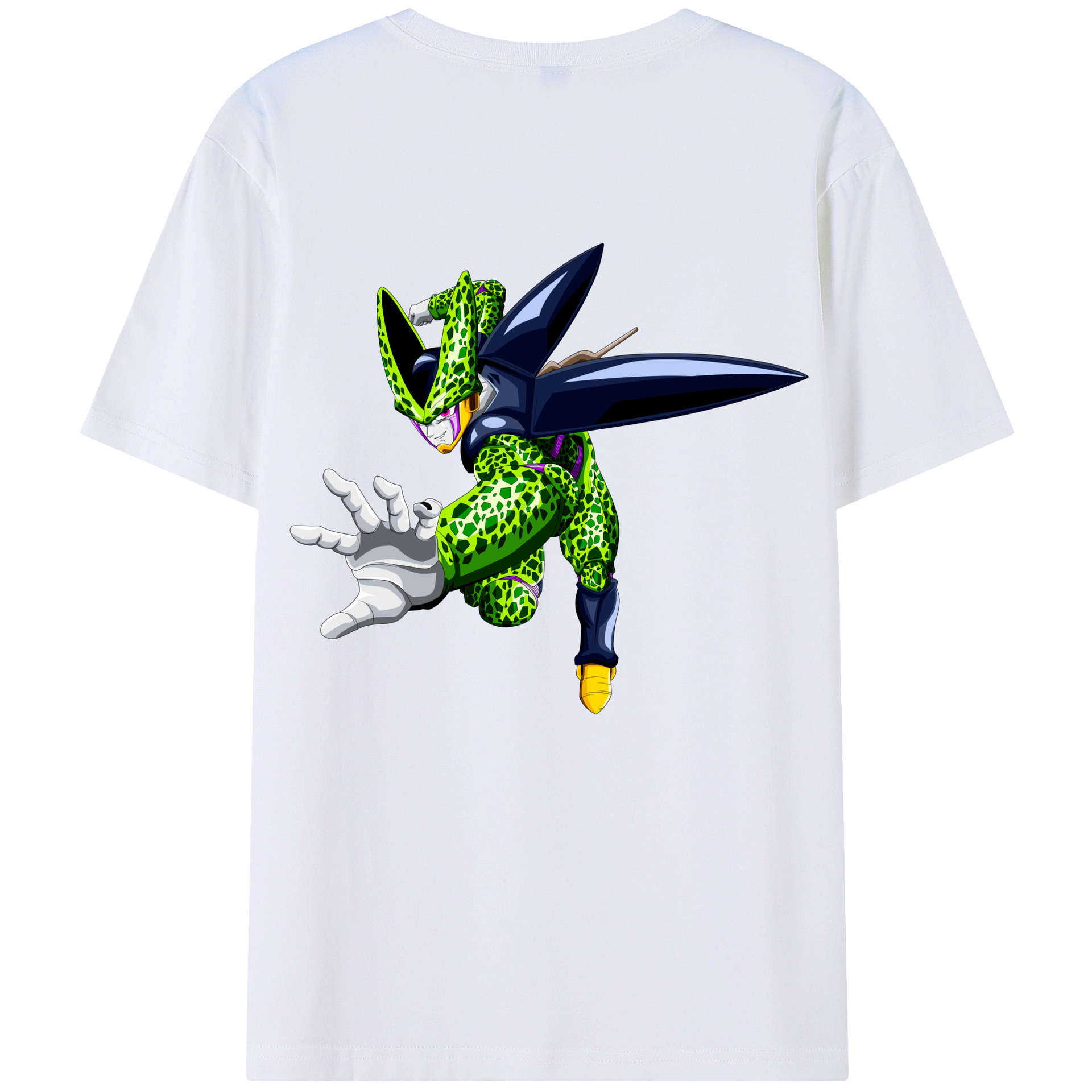 （画像用） ドラゴンボール セル DRAGON BALL Cell 綿100％ メンズ半袖Tシャツ（バックプリント） 通気性