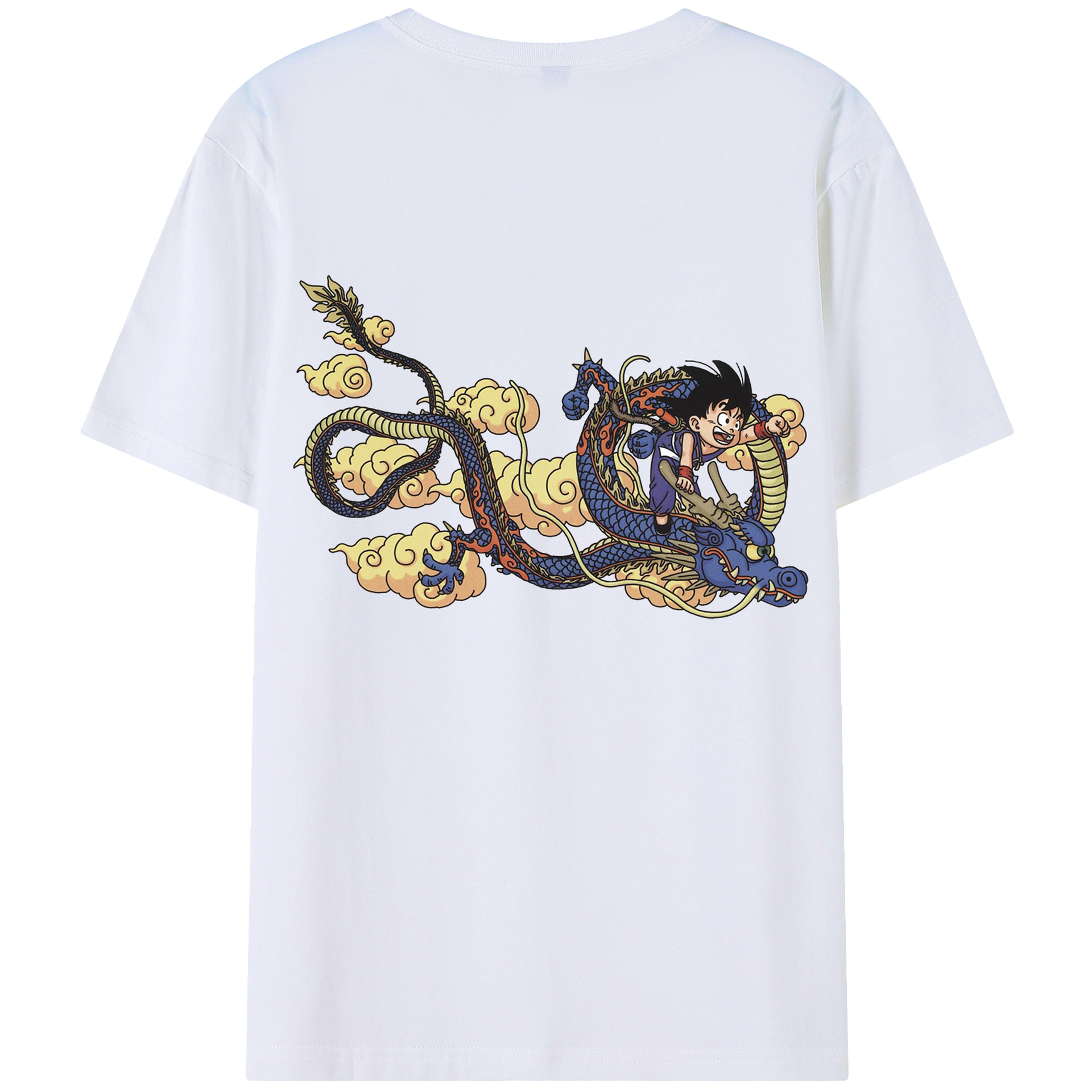 （画像用） ドラゴンボール 神龍 シェンロン DRAGON BALL Shenron 綿100％ メンズ半袖Tシャツ（バックプリント） 通気性