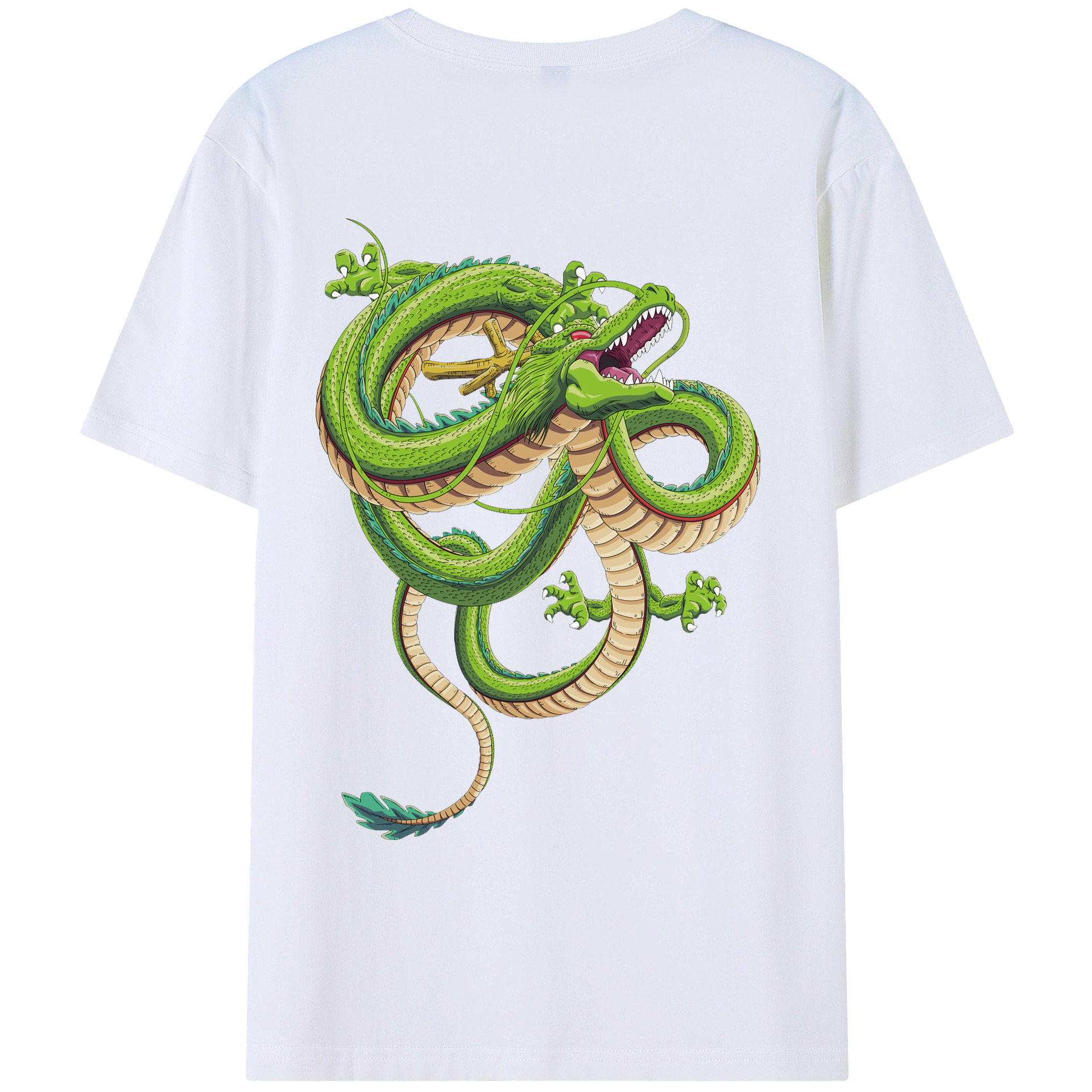（画像用） ドラゴンボール 神龍 シェンロン DRAGON BALL Shenron 綿100％ メンズ半袖Tシャツ（バックプリント） 通気性