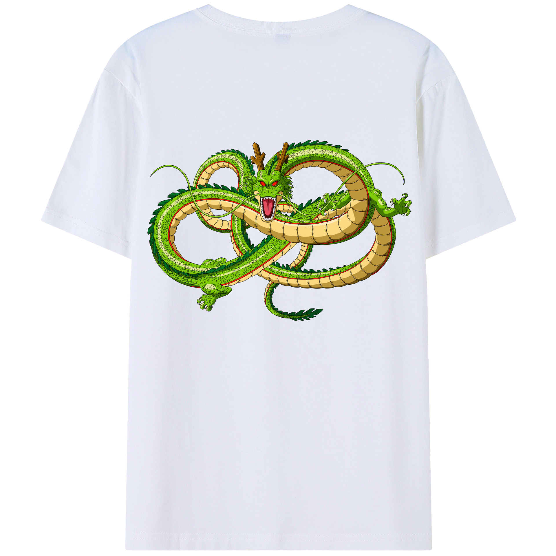 （画像用） ドラゴンボール 神龍 シェンロン DRAGON BALL Shenron 綿100％ メンズ半袖Tシャツ（バックプリント） 通気性