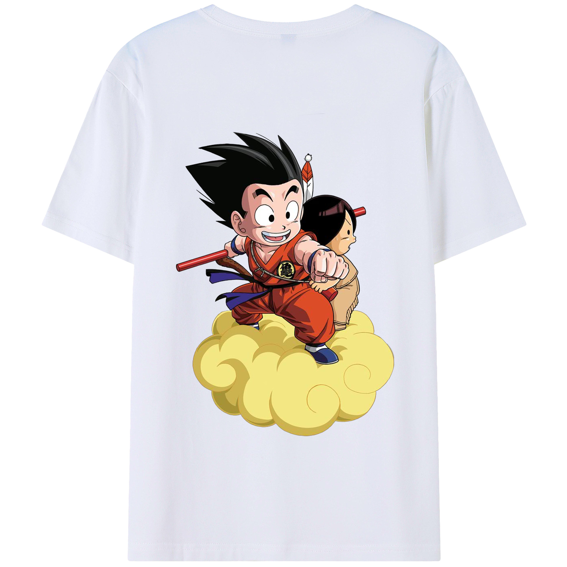 （画像用） ドラゴンボール 孫悟空（そん ごくう）Son Goku カカロット DRAGON BALL Kakarotto 綿100％ メンズ半袖Tシャツ（バックプリント） 通気性