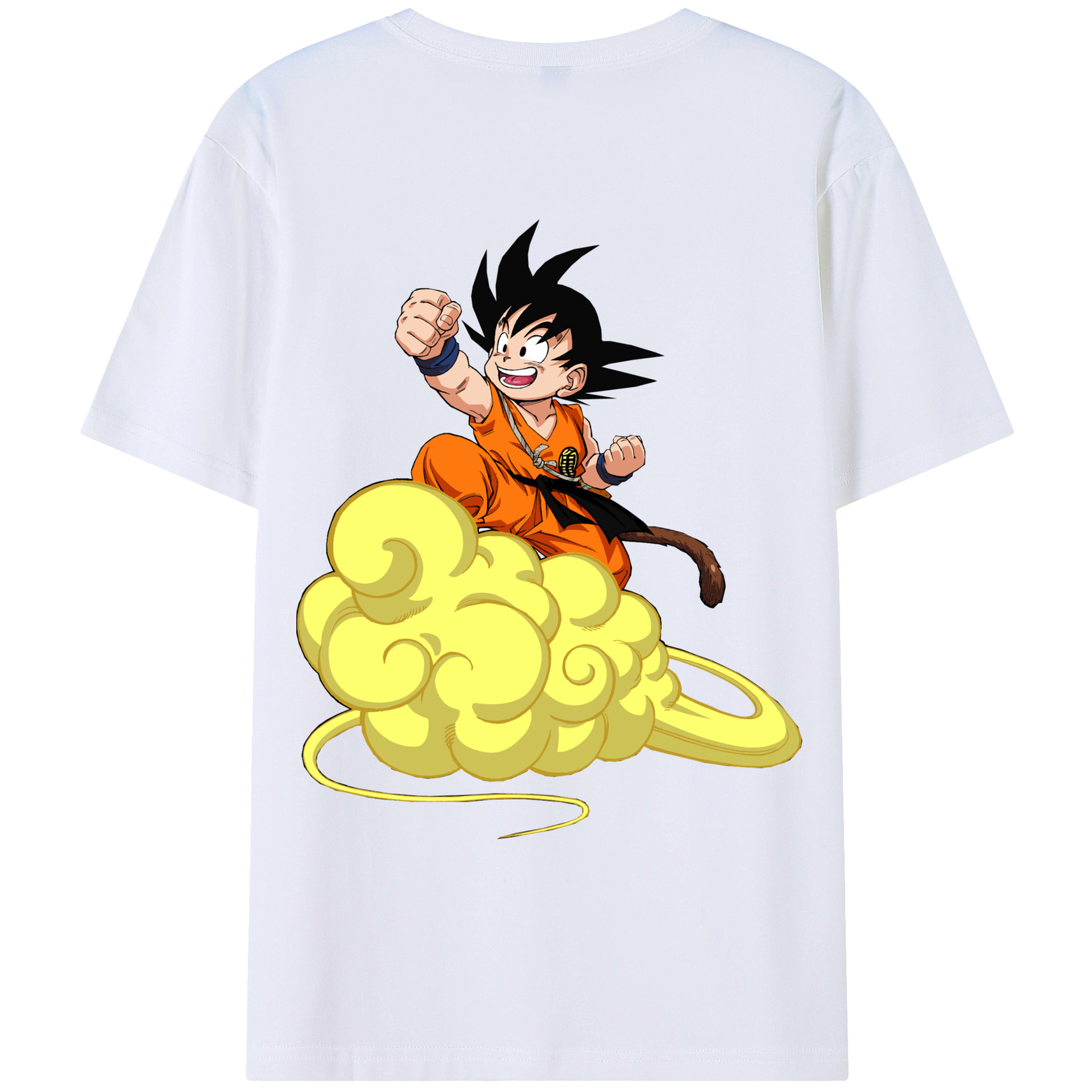 （画像用） ドラゴンボール 孫悟空（そん ごくう）Son Goku カカロット DRAGON BALL Kakarotto 綿100％ メンズ半袖Tシャツ（バックプリント） 通気性