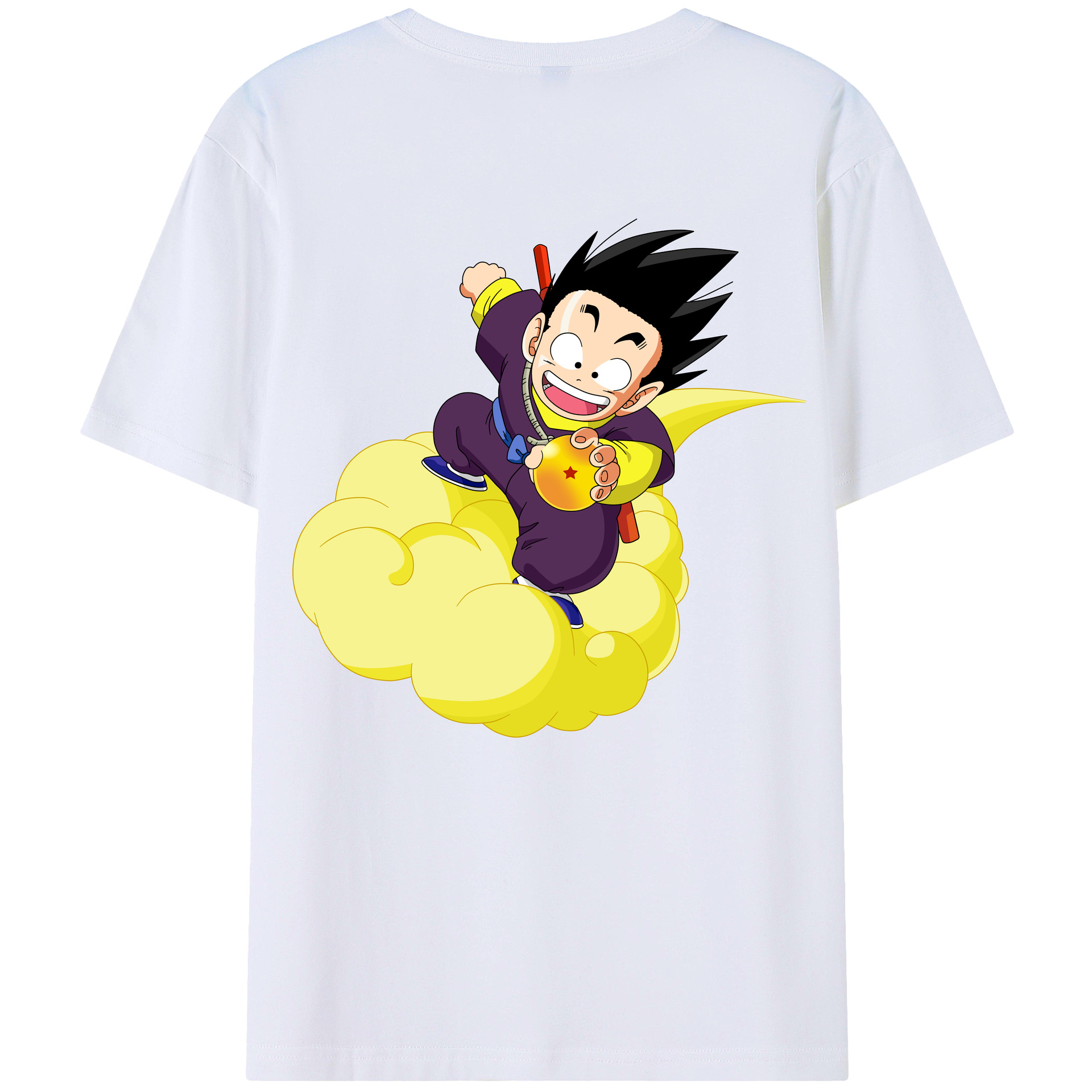 （画像用） ドラゴンボール 孫悟空（そん ごくう）Son Goku カカロット DRAGON BALL Kakarotto 綿100％ メンズ半袖Tシャツ（バックプリント） 通気性