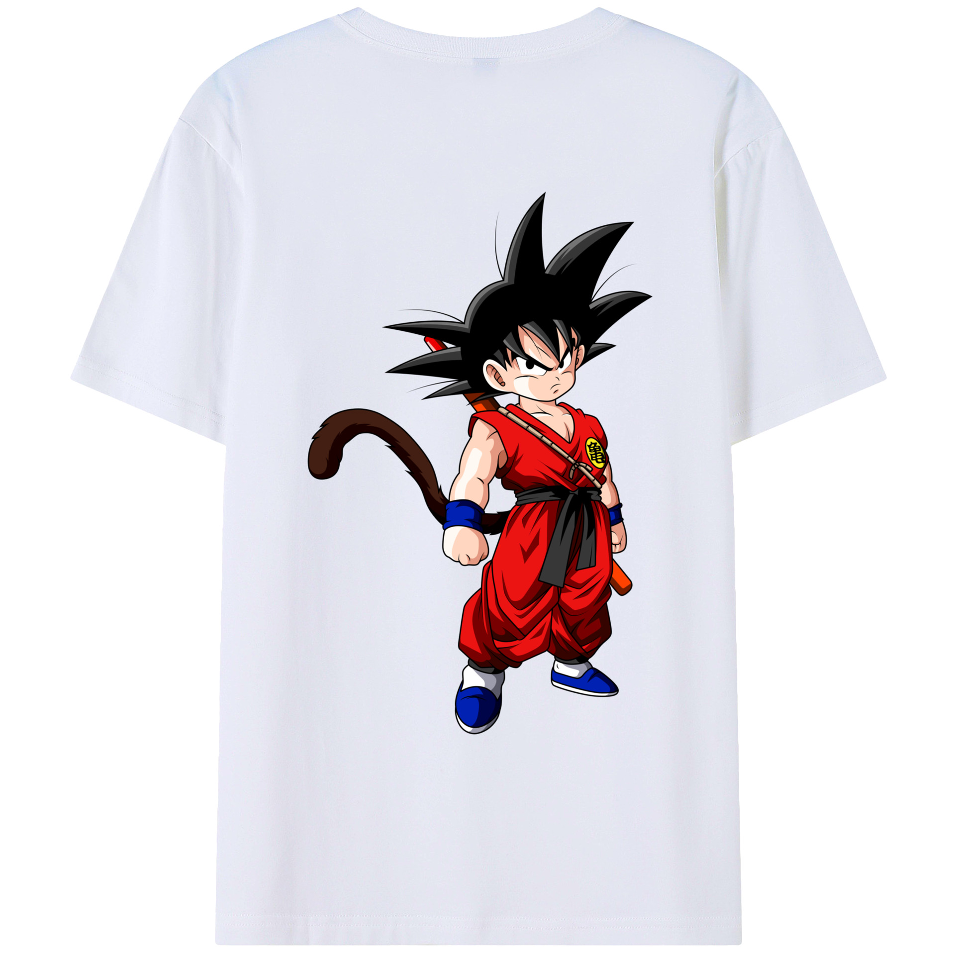（画像用） ドラゴンボール 孫悟空（そん ごくう）Son Goku カカロット DRAGON BALL Kakarotto 綿100％ メンズ半袖Tシャツ（バックプリント） 通気性