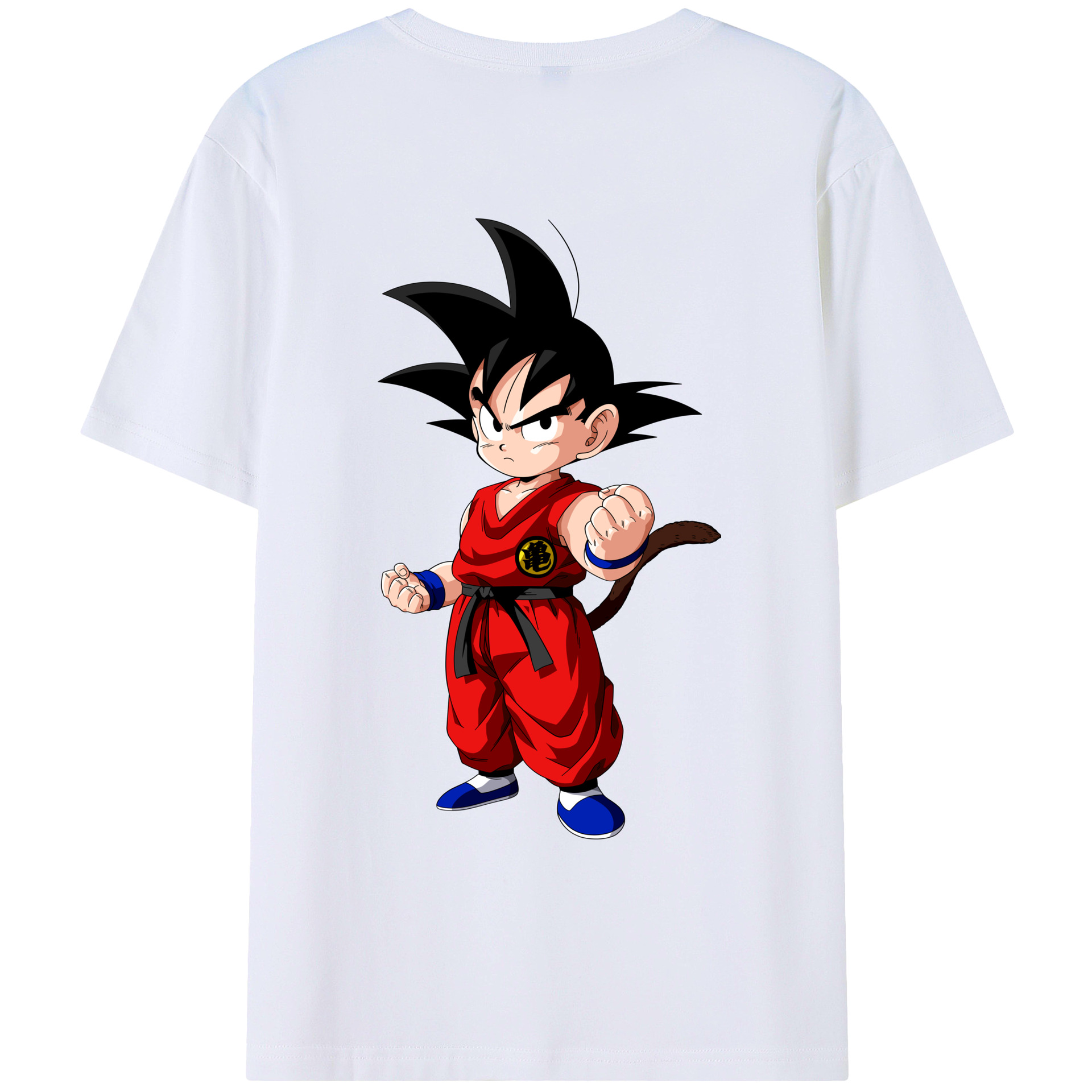 （画像用） ドラゴンボール 孫悟空（そん ごくう）Son Goku カカロット DRAGON BALL Kakarotto 綿100％ メンズ半袖Tシャツ（バックプリント） 通気性