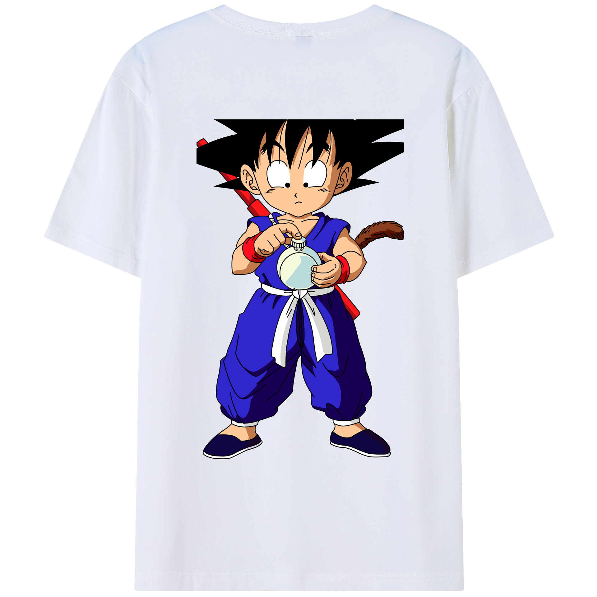 （画像用） ドラゴンボール 孫悟空（そん ごくう）Son Goku カカロット DRAGON BALL Kakarotto 綿100％ メンズ半袖Tシャツ（バックプリント） 通気性