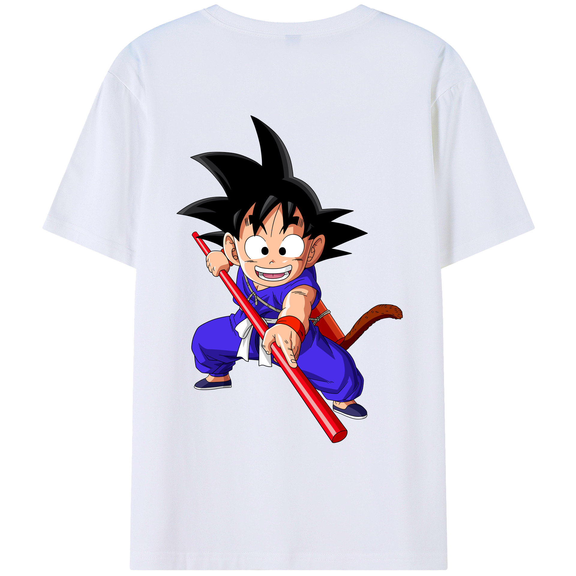 （画像用） ドラゴンボール 孫悟空（そん ごくう）Son Goku カカロット DRAGON BALL Kakarotto 綿100％ メンズ半袖Tシャツ（バックプリント） 通気性