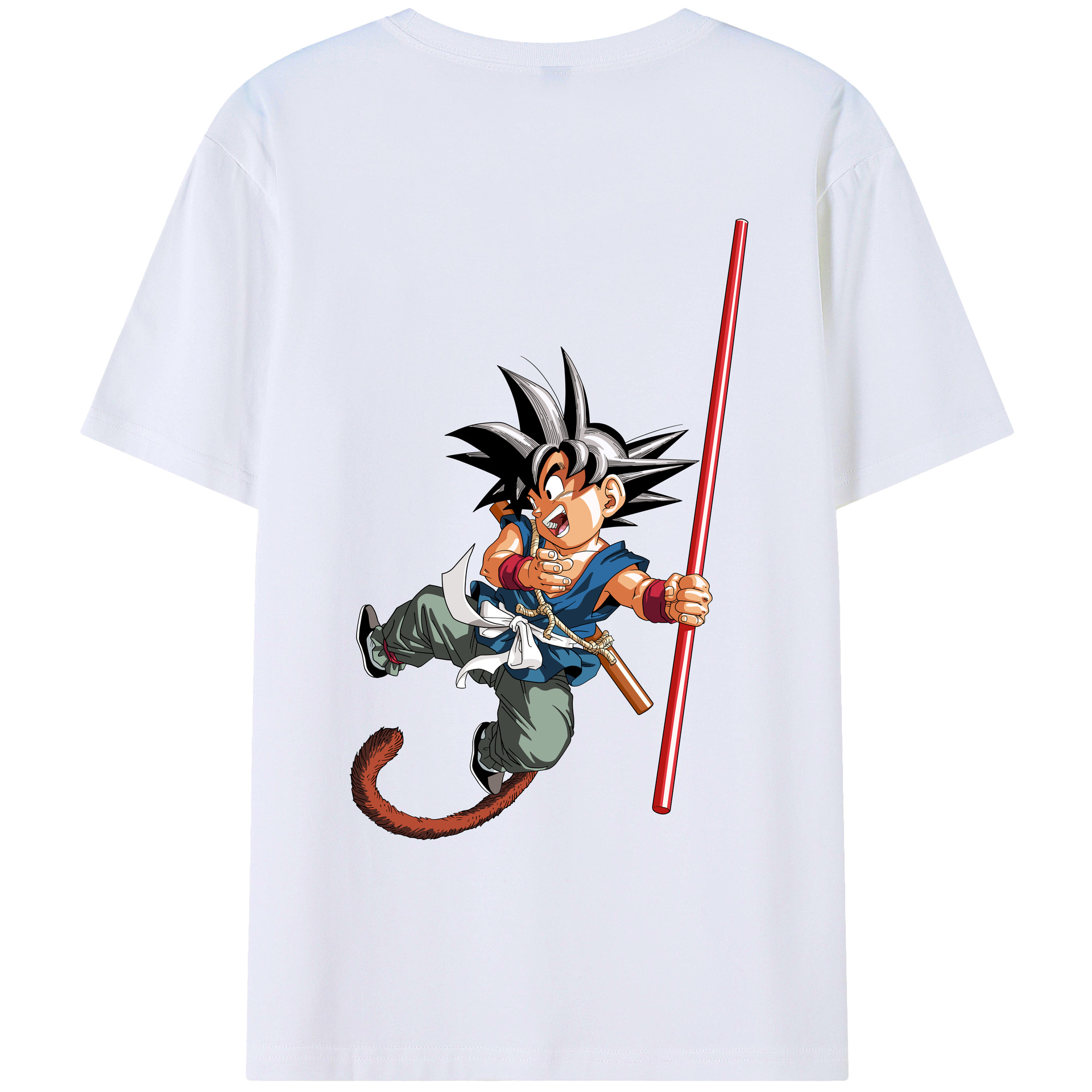 （画像用） ドラゴンボール 孫悟空（そん ごくう）Son Goku カカロット DRAGON BALL Kakarotto 綿100％ メンズ半袖Tシャツ（バックプリント） 通気性