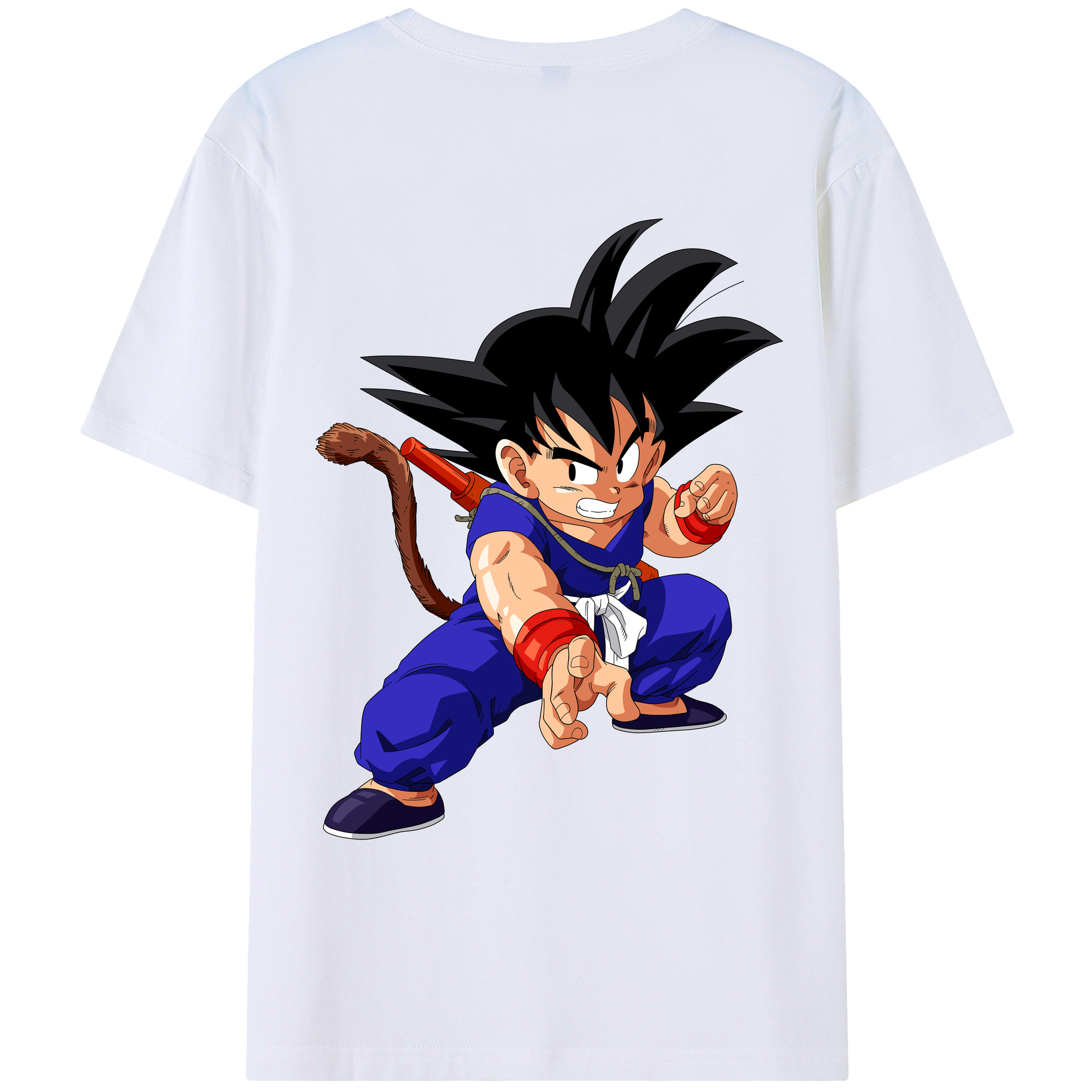 （画像用） ドラゴンボール 孫悟空（そん ごくう）Son Goku カカロット DRAGON BALL Kakarotto 綿100％ メンズ半袖Tシャツ（バックプリント） 通気性