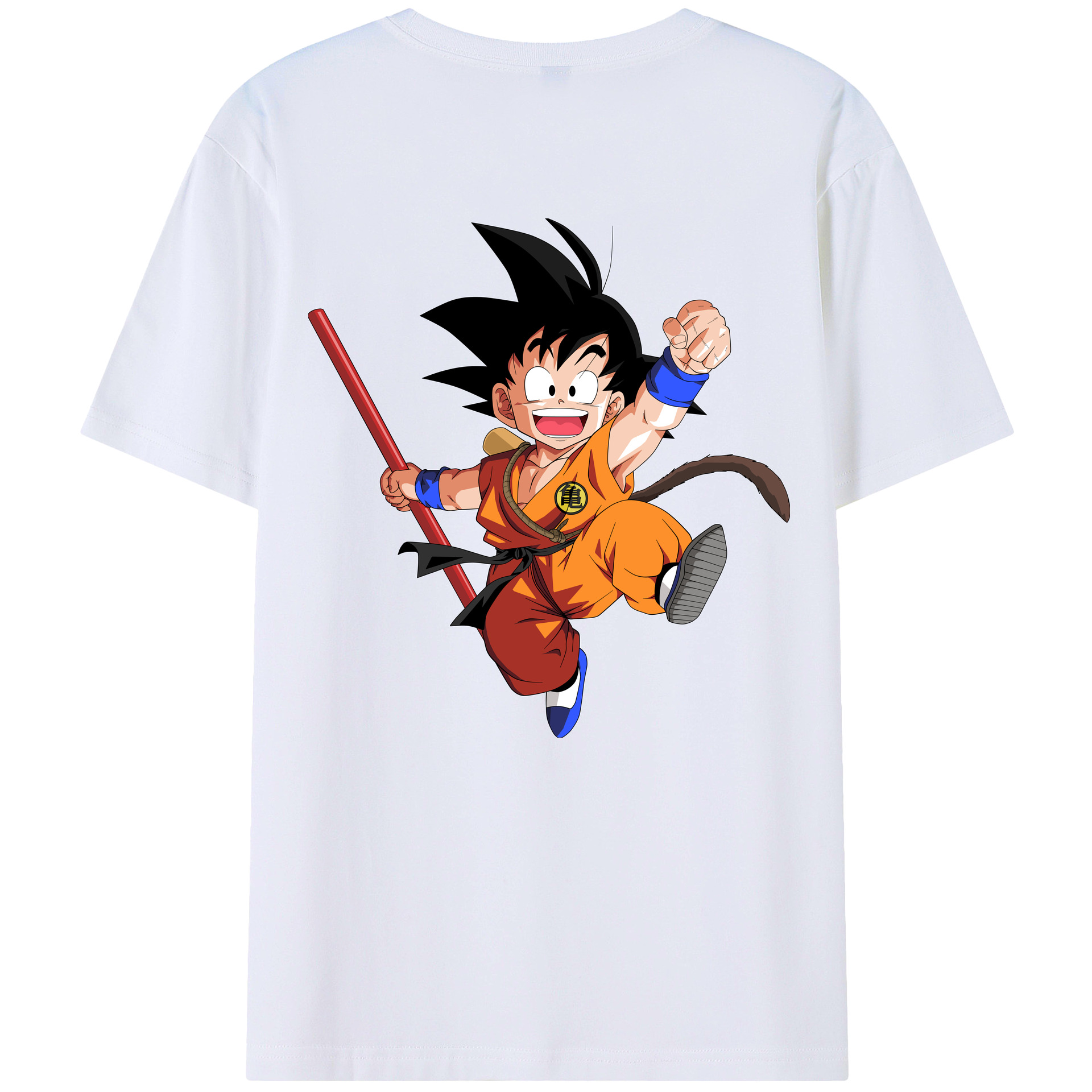 （画像用） ドラゴンボール 孫悟空（そん ごくう）Son Goku カカロット DRAGON BALL Kakarotto 綿100％ メンズ半袖Tシャツ（バックプリント） 通気性