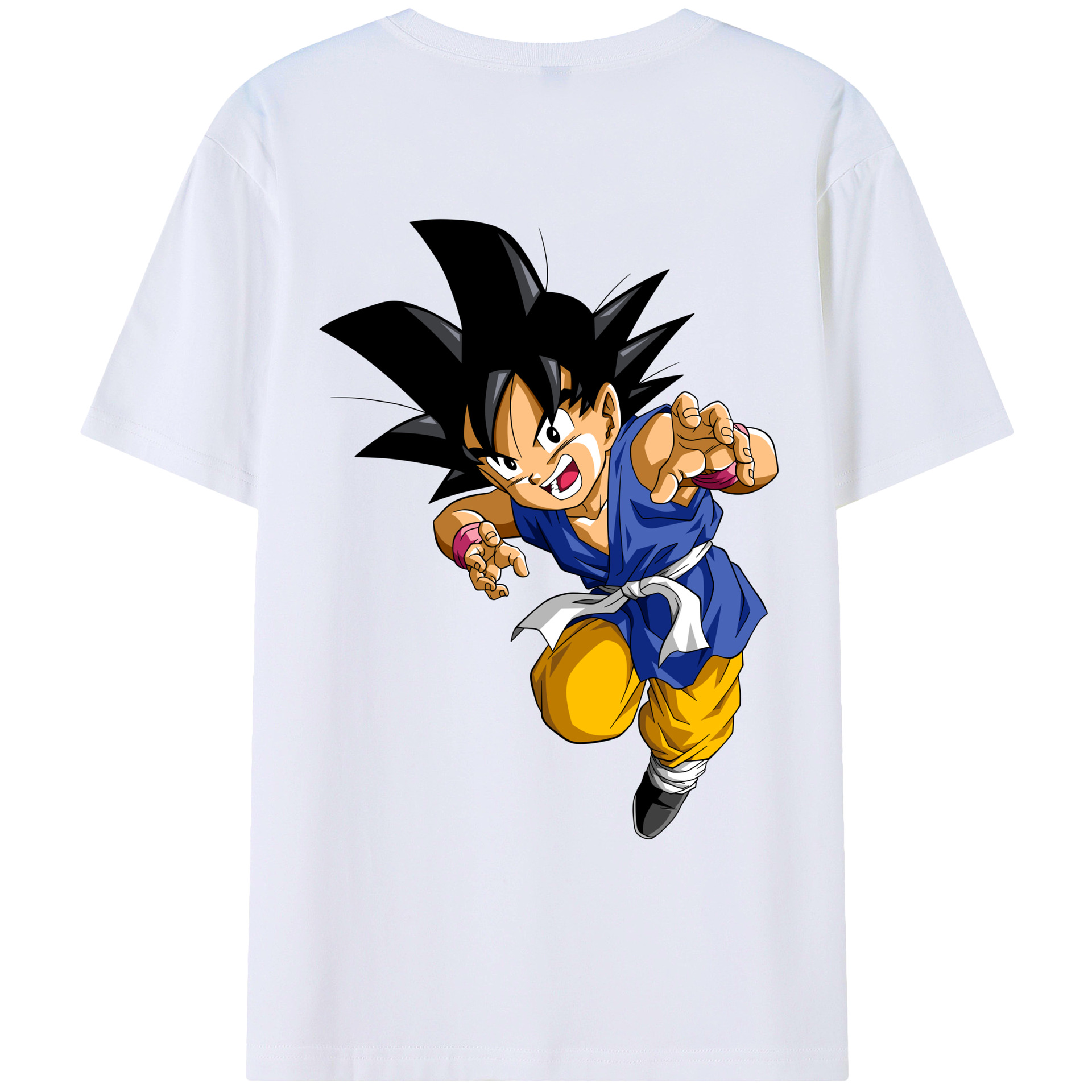 （画像用） ドラゴンボール 孫悟空（そん ごくう）Son Goku カカロット DRAGON BALL Kakarotto 綿100％ メンズ半袖Tシャツ（バックプリント） 通気性